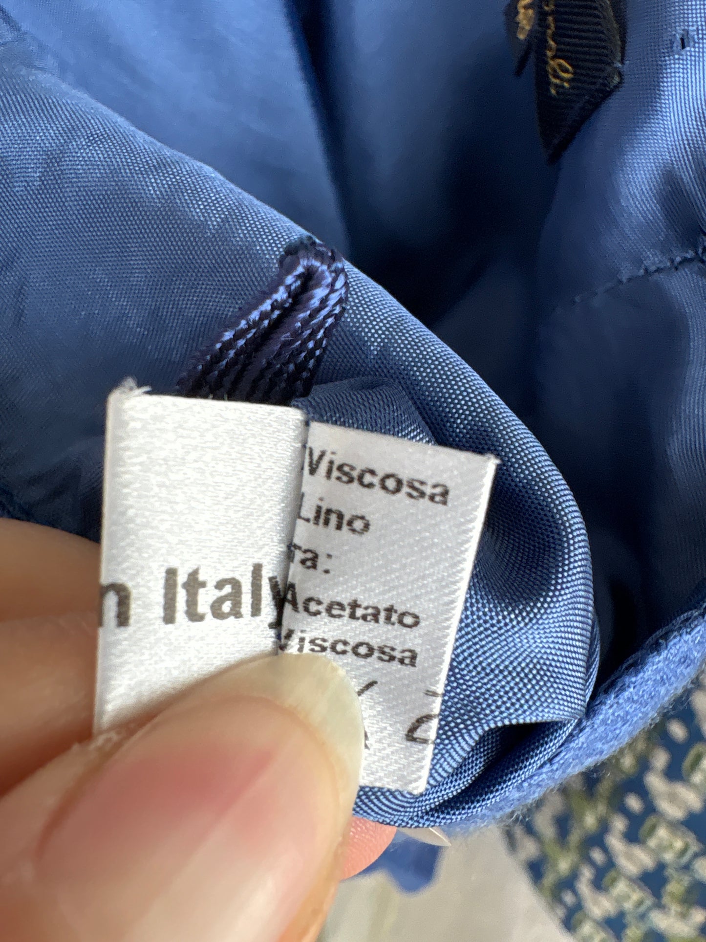Fustă din pânză luxury Luisa Spagnoli din pânză de in cornflower blue