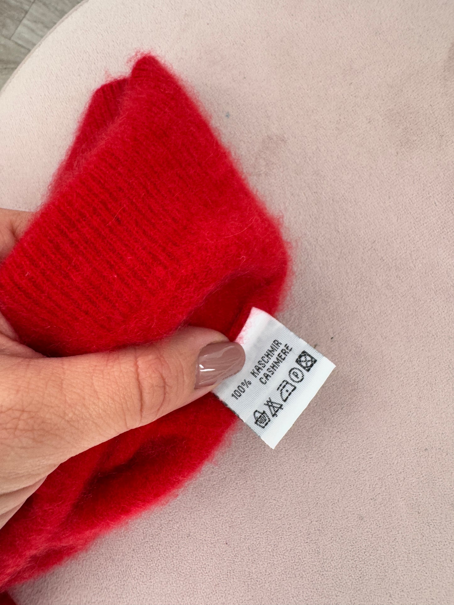 Pulover petite cherry red din cașmir gros multiply