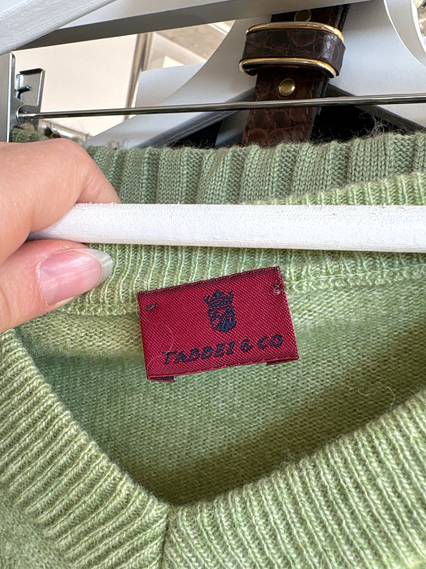 Pulover plus size excepțional din lana și cașmir pistachio green