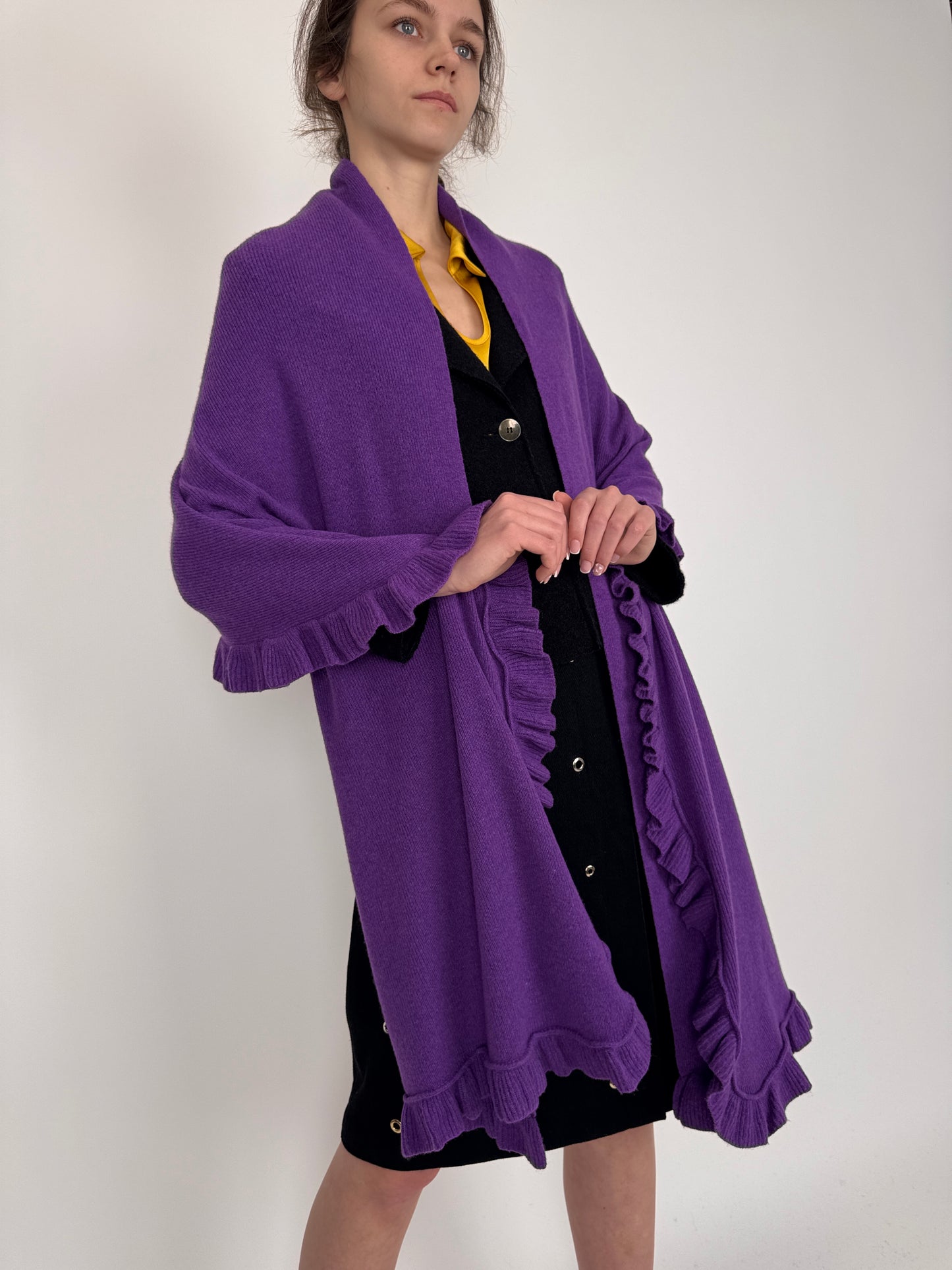 Capa true purple din lana extrafina
