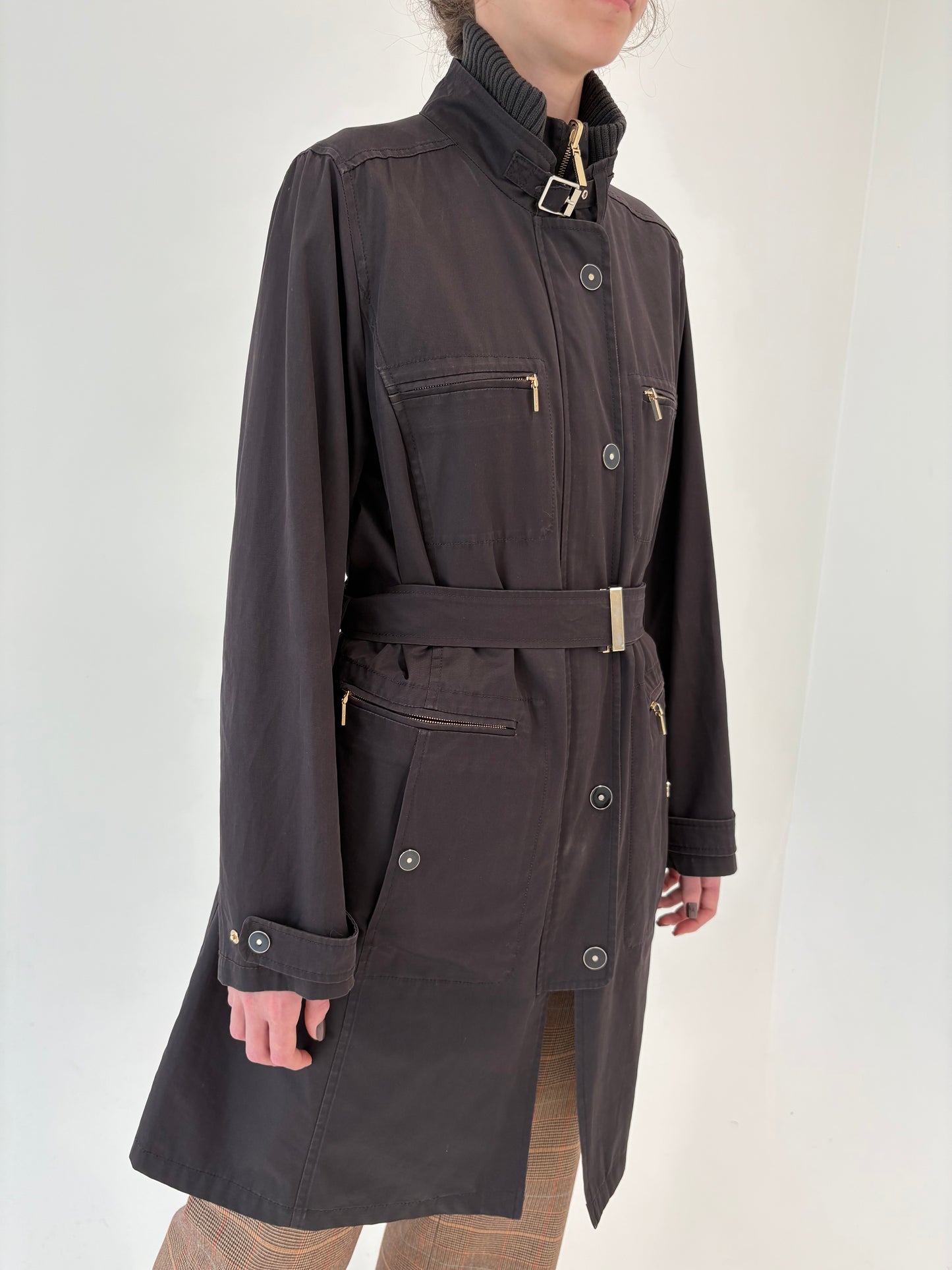 Trench de brand luxury plus size Marina Rinaldi cu dublură de iarnă detașabilă