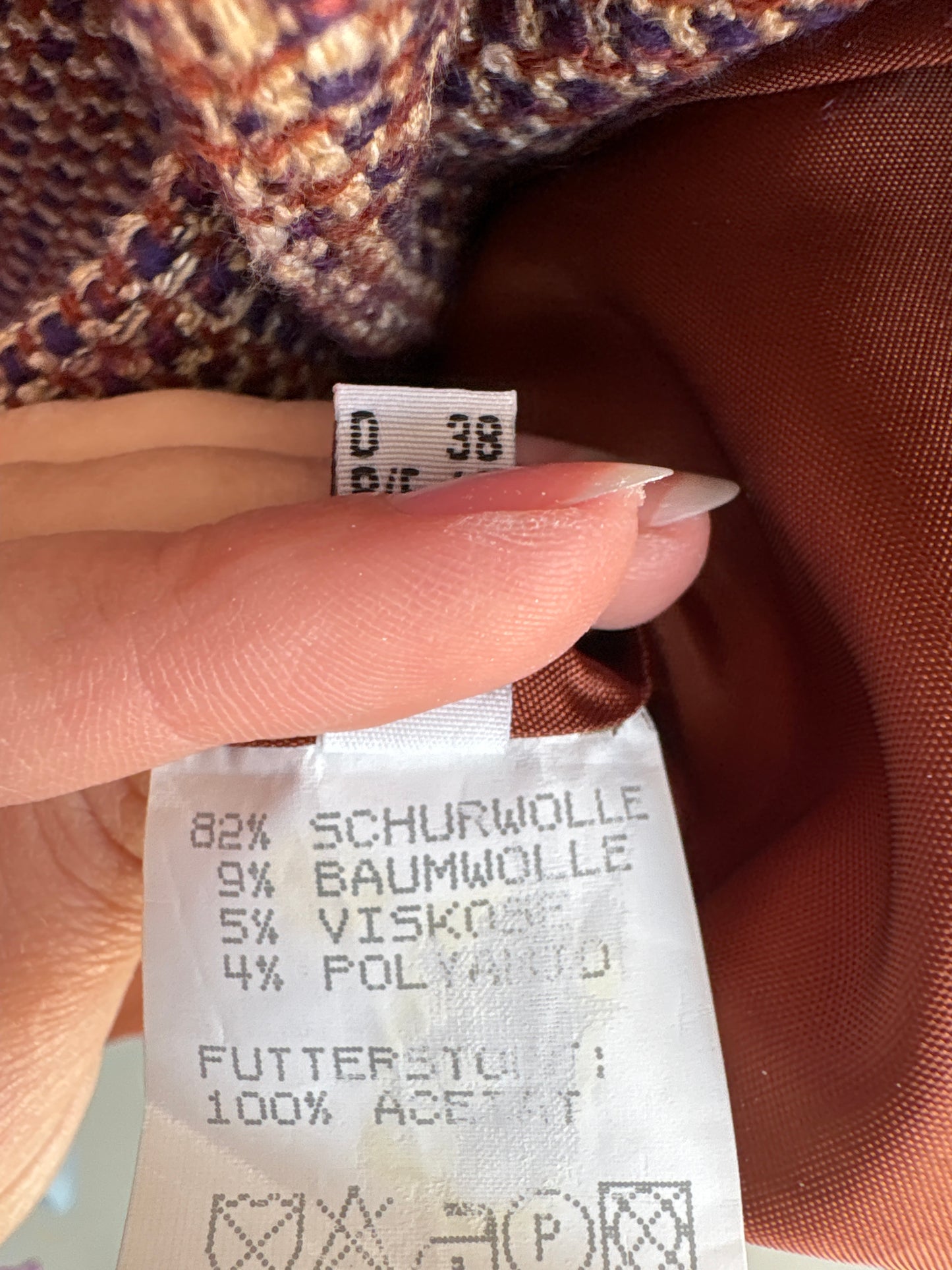 Sacou usor cambrat în stil Chanel din tweed superb de lana