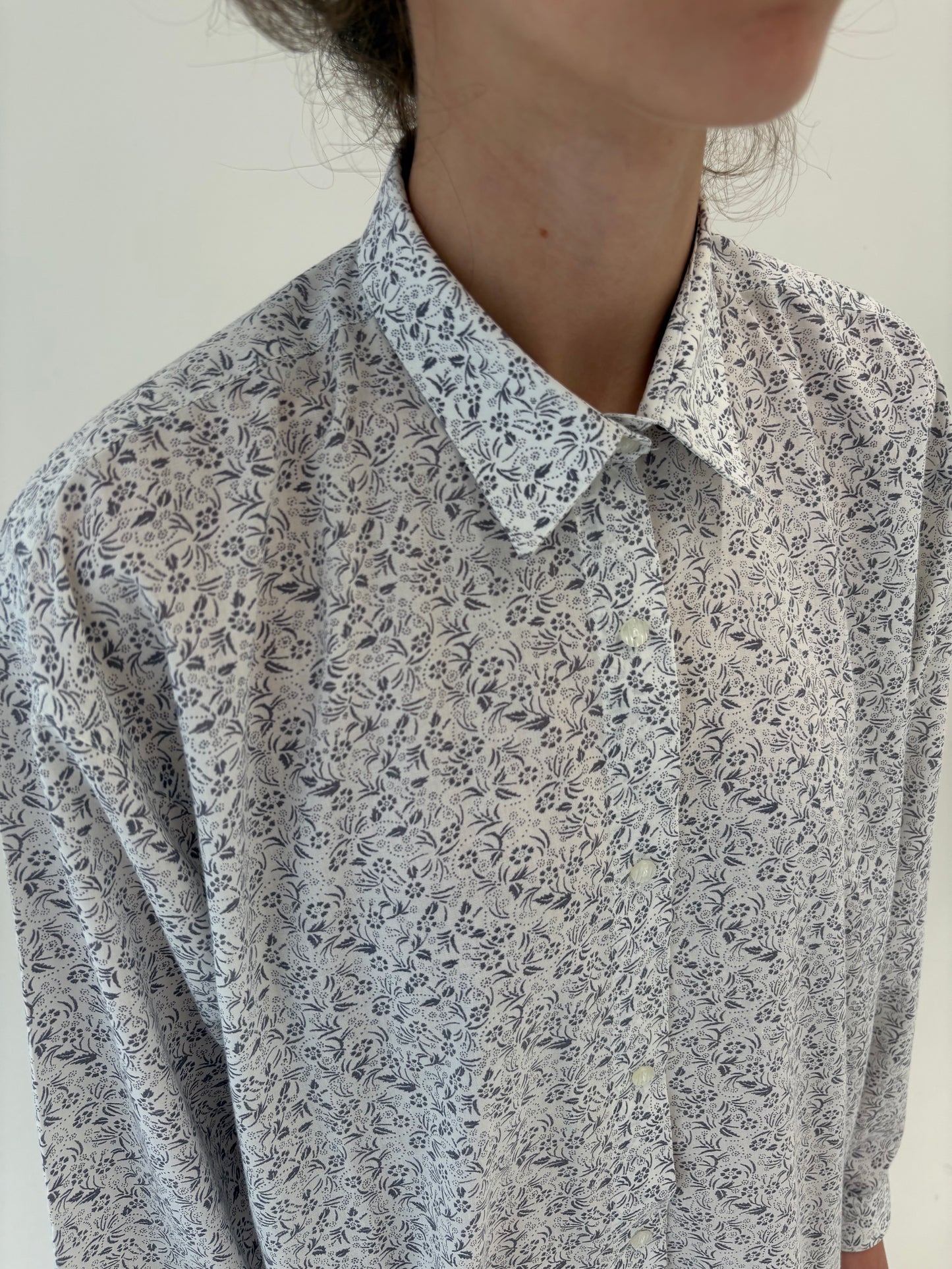 Cămașa premium italiană cu print organic din poplin plin de bumbac