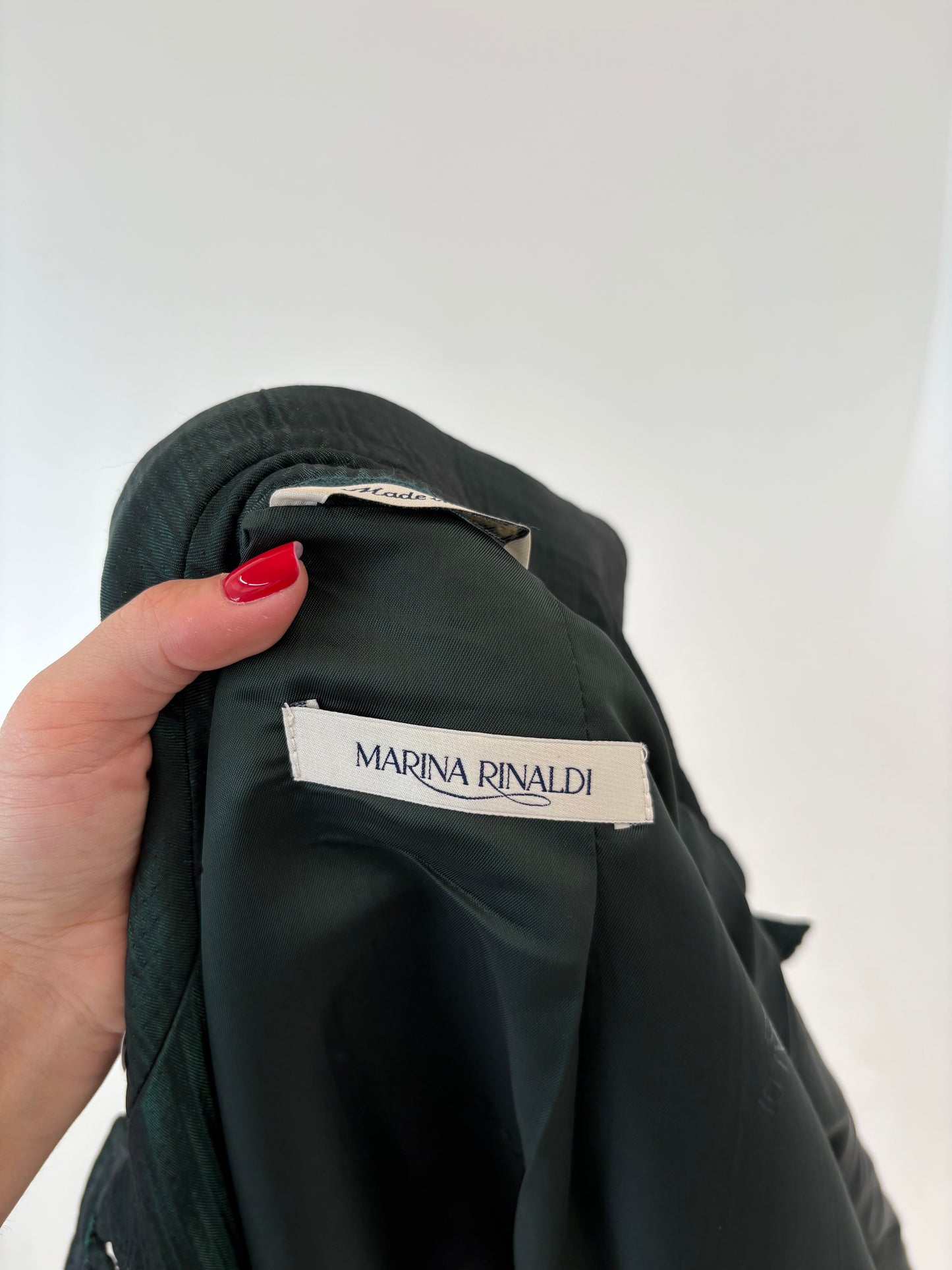 Sacou luxury de ocazie Marina Rinaldi cu lana extrafina și mătase naturală