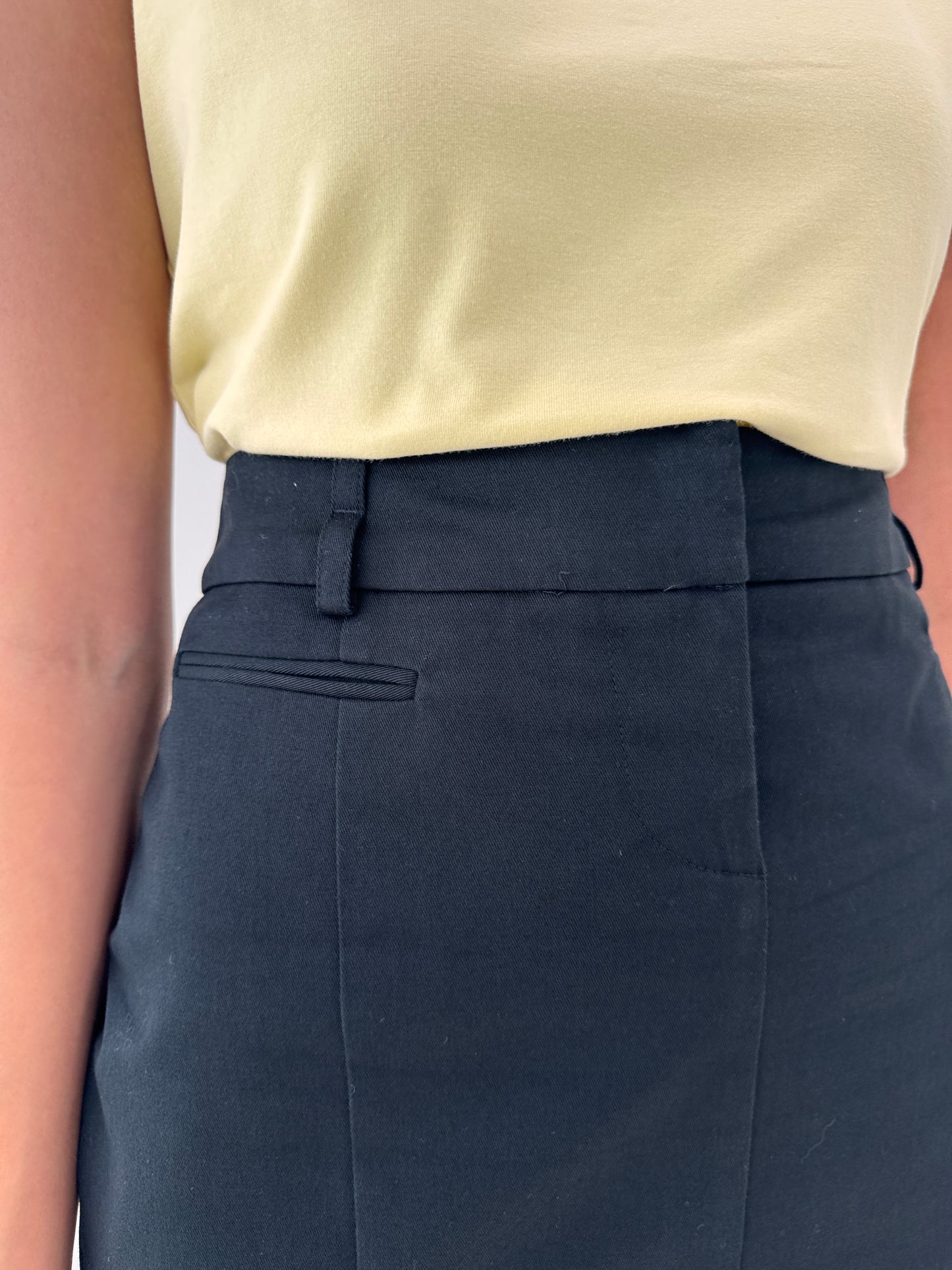 Fustă Missoni din twill negru de bumbac ultra confort în croi clasic