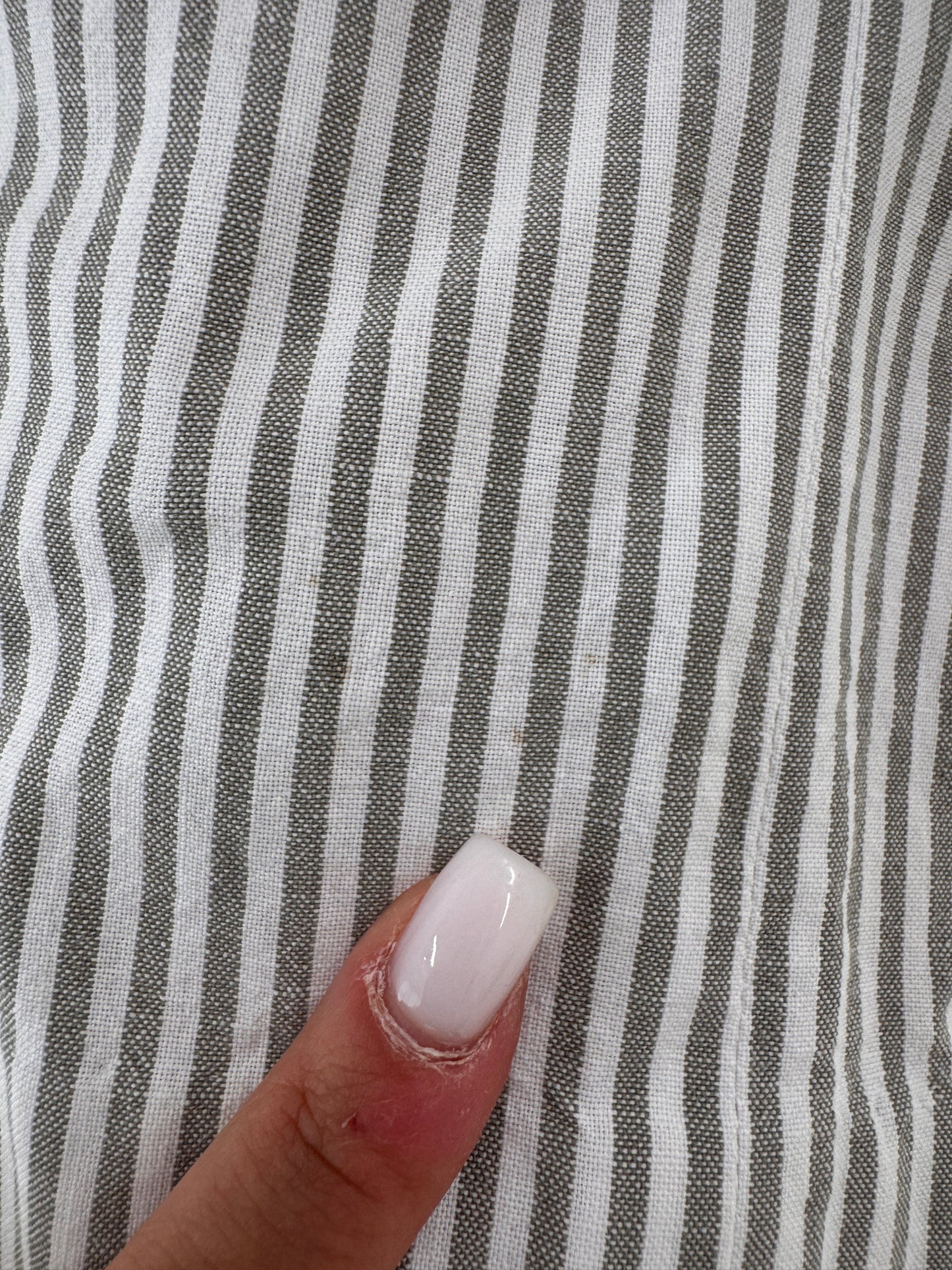 Rochie vintage excepțională in dungi warm gray din pânză de bumbac