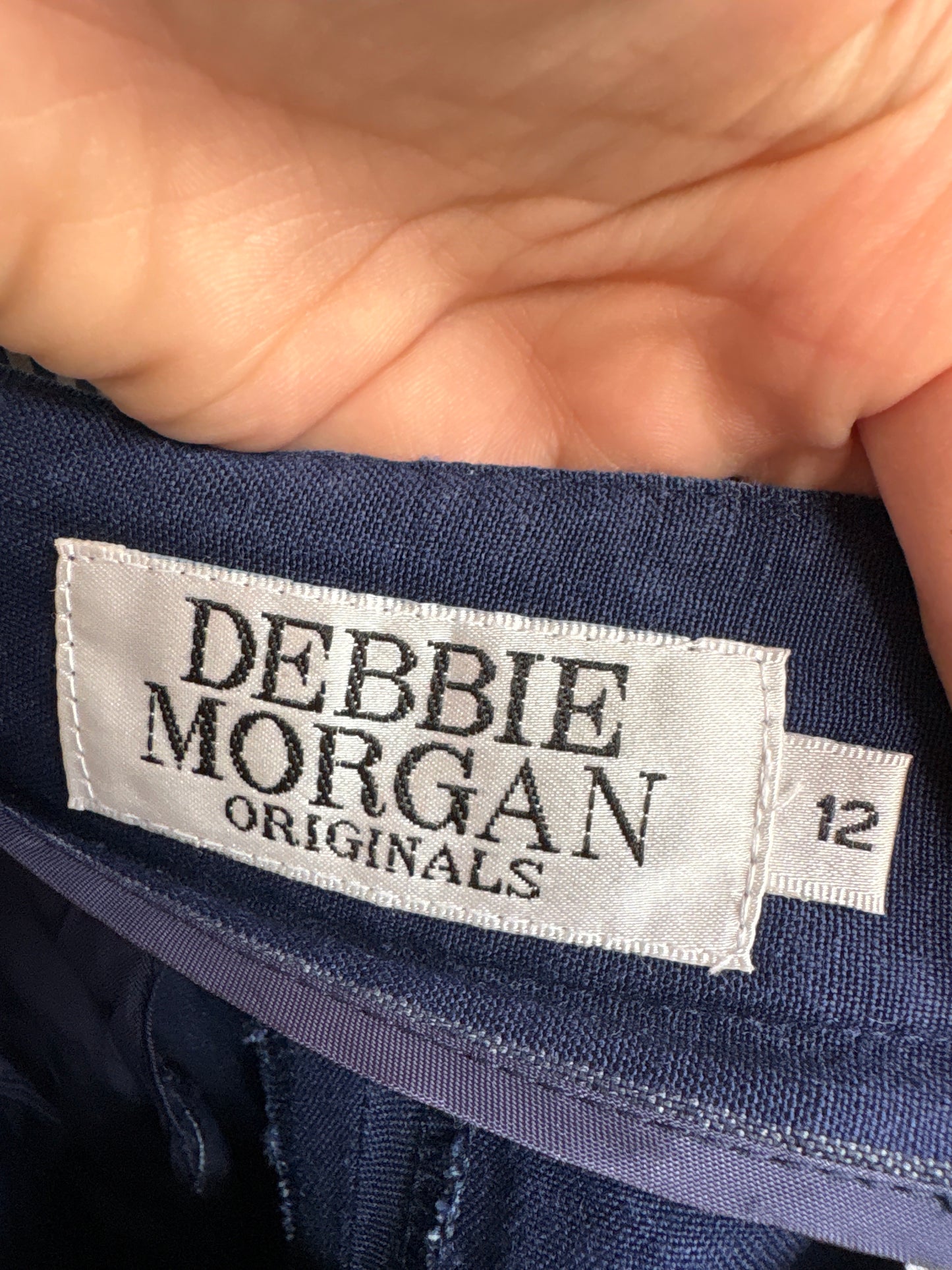Pantaloni vintage din pânză cu ținuta și talie ultra înaltă