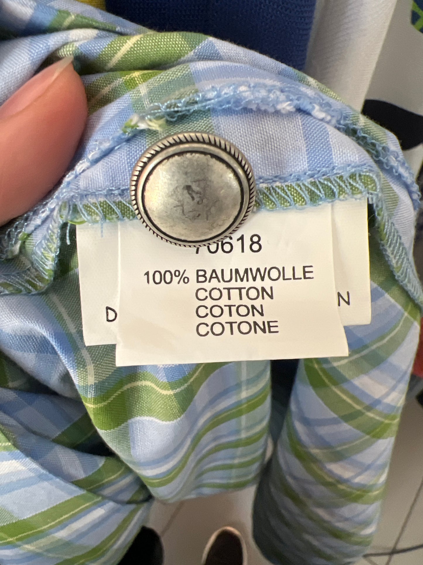 Rochie vintage în carouri din pânză de bumbac cu spate reglabil