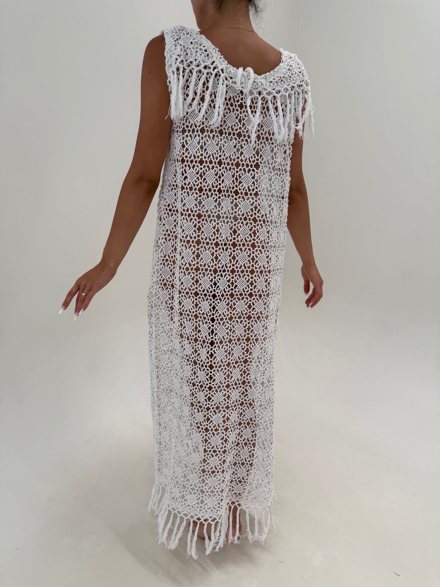 Rochie maxi bijuterie din macrame lucrat manual excepțională
