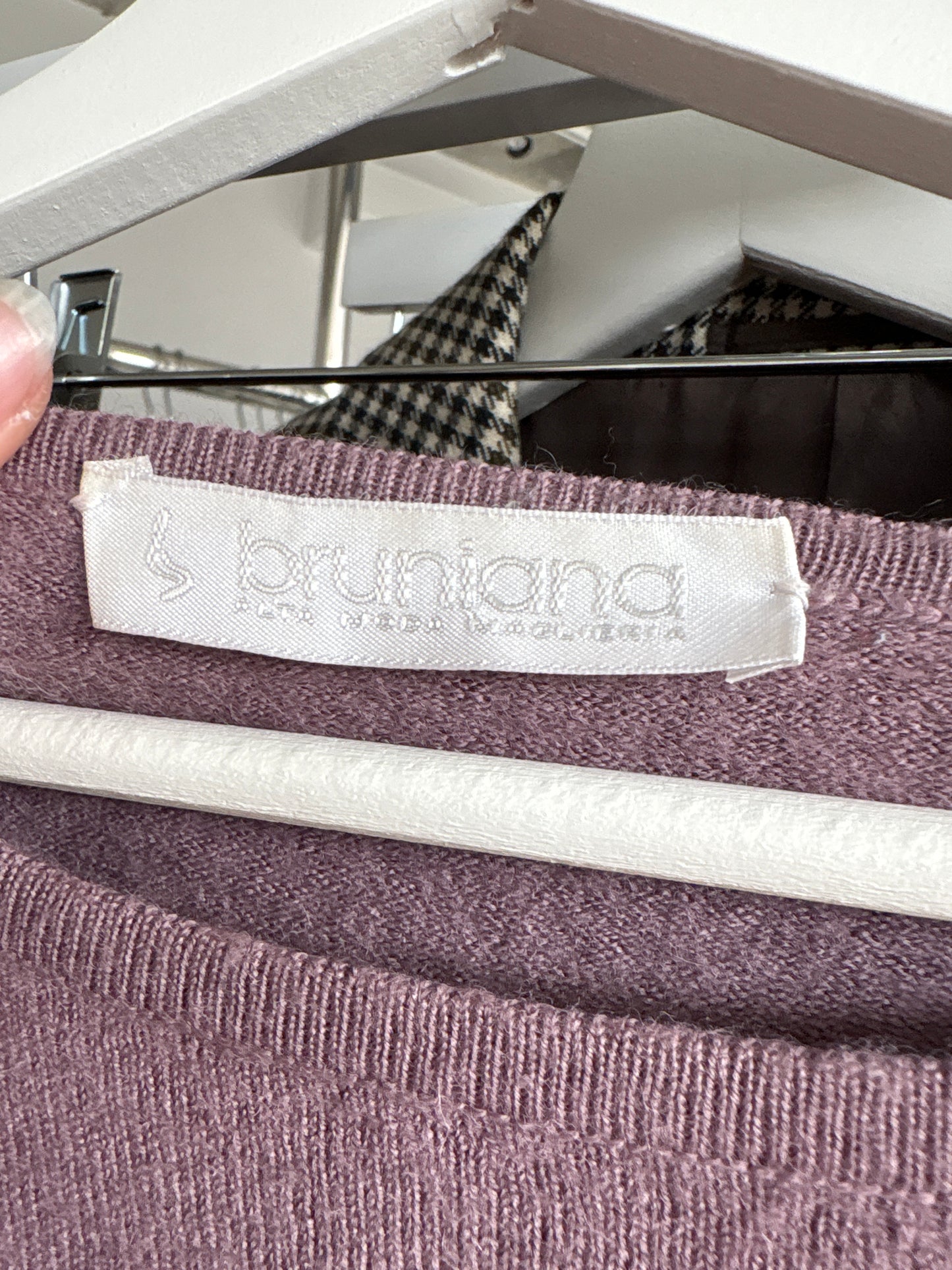 Pulover tip capa dusty lavender din lana merino extrafina