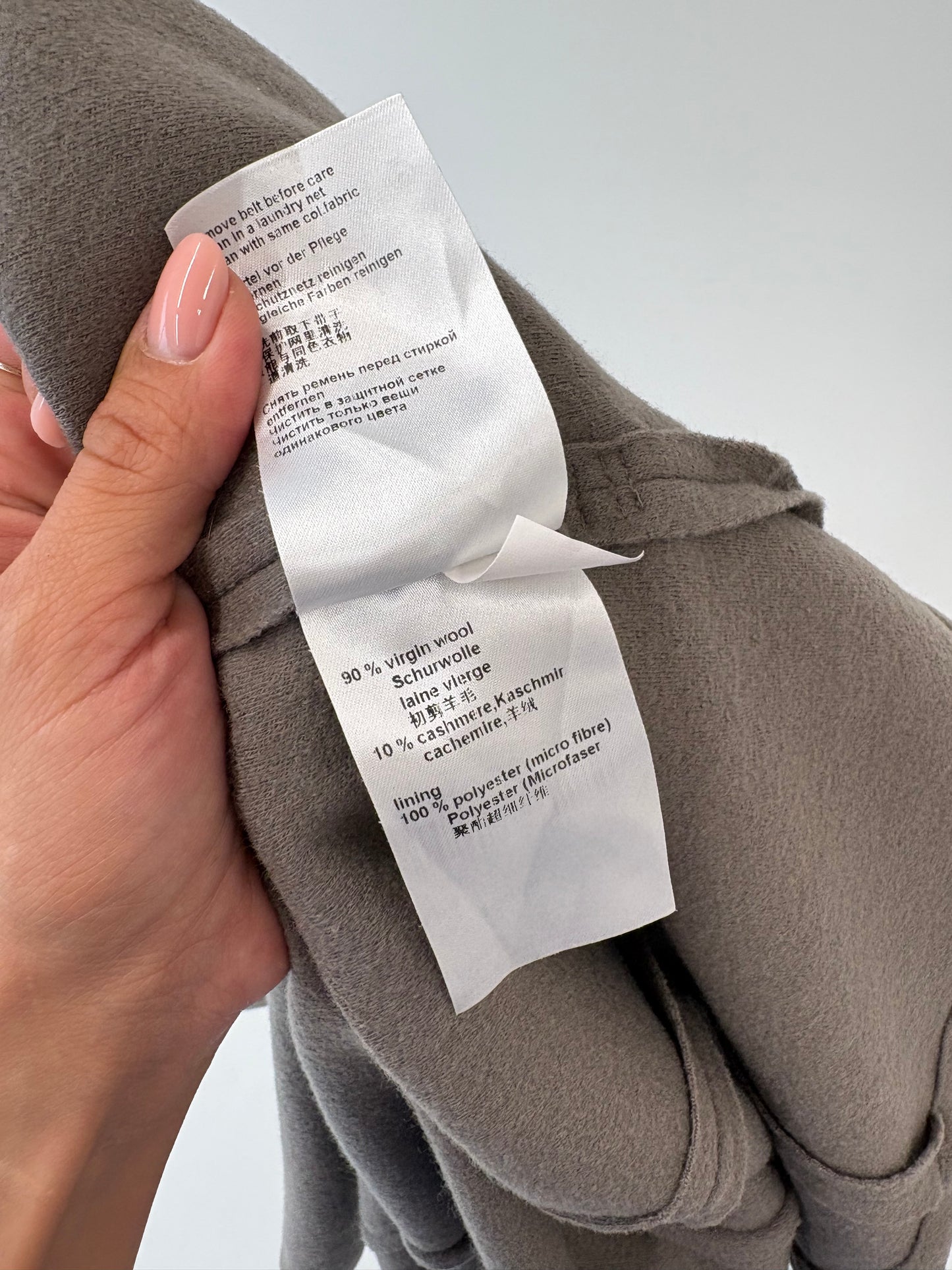 Sacou warm gray luxury Marc Cain din lana extrafina și cașmir