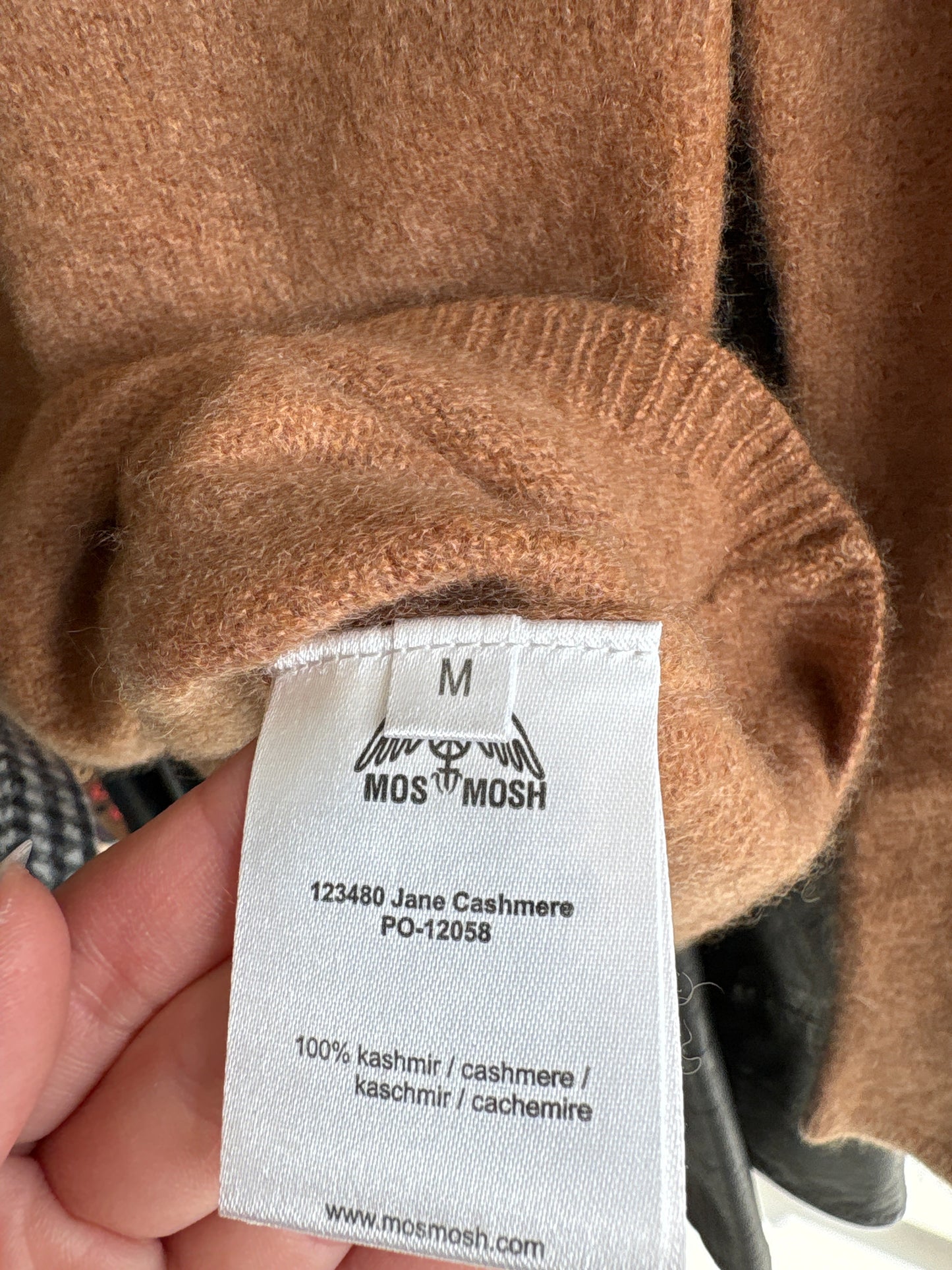 Maleta camel din cașmir multiply de brand premium