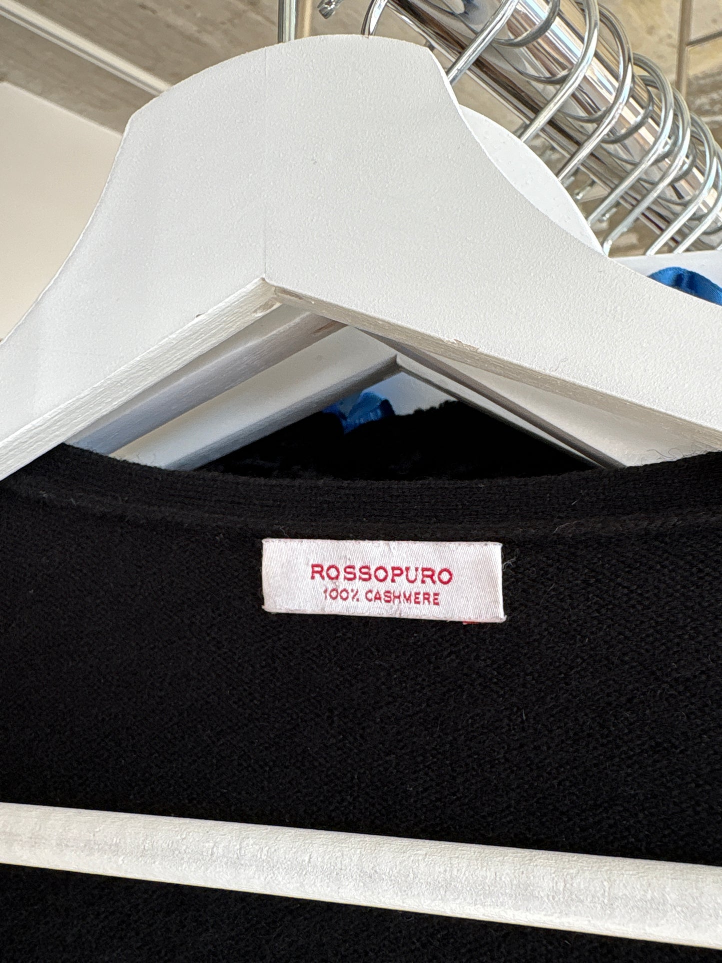 Cardigan negru din cașmir de brand premium italian
