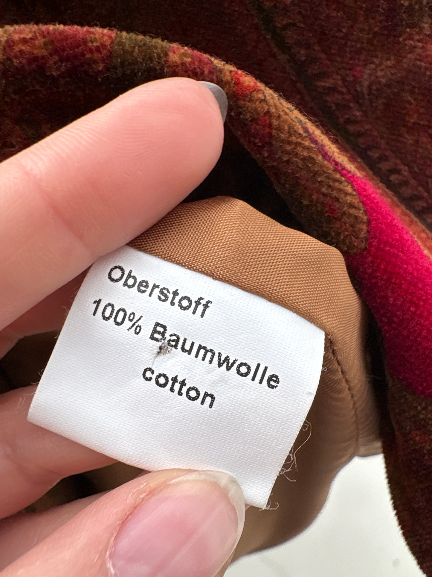 Sacou caramel din catifea excepțională în stil Etro
