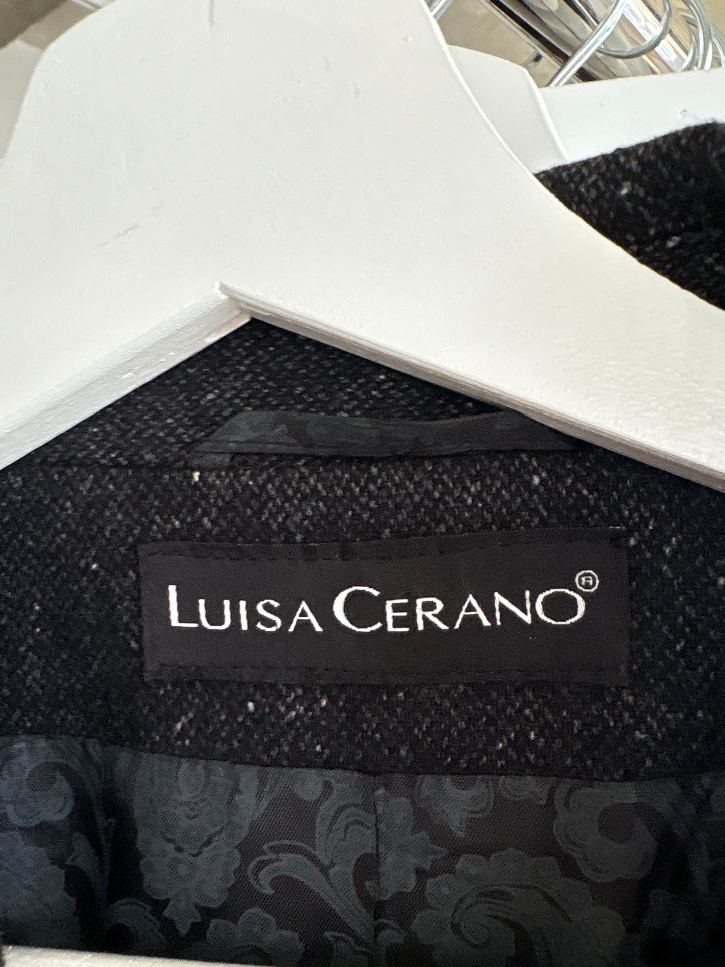 Sacou de brand luxury Luisa Cerano din lana cu mătase și influențe military