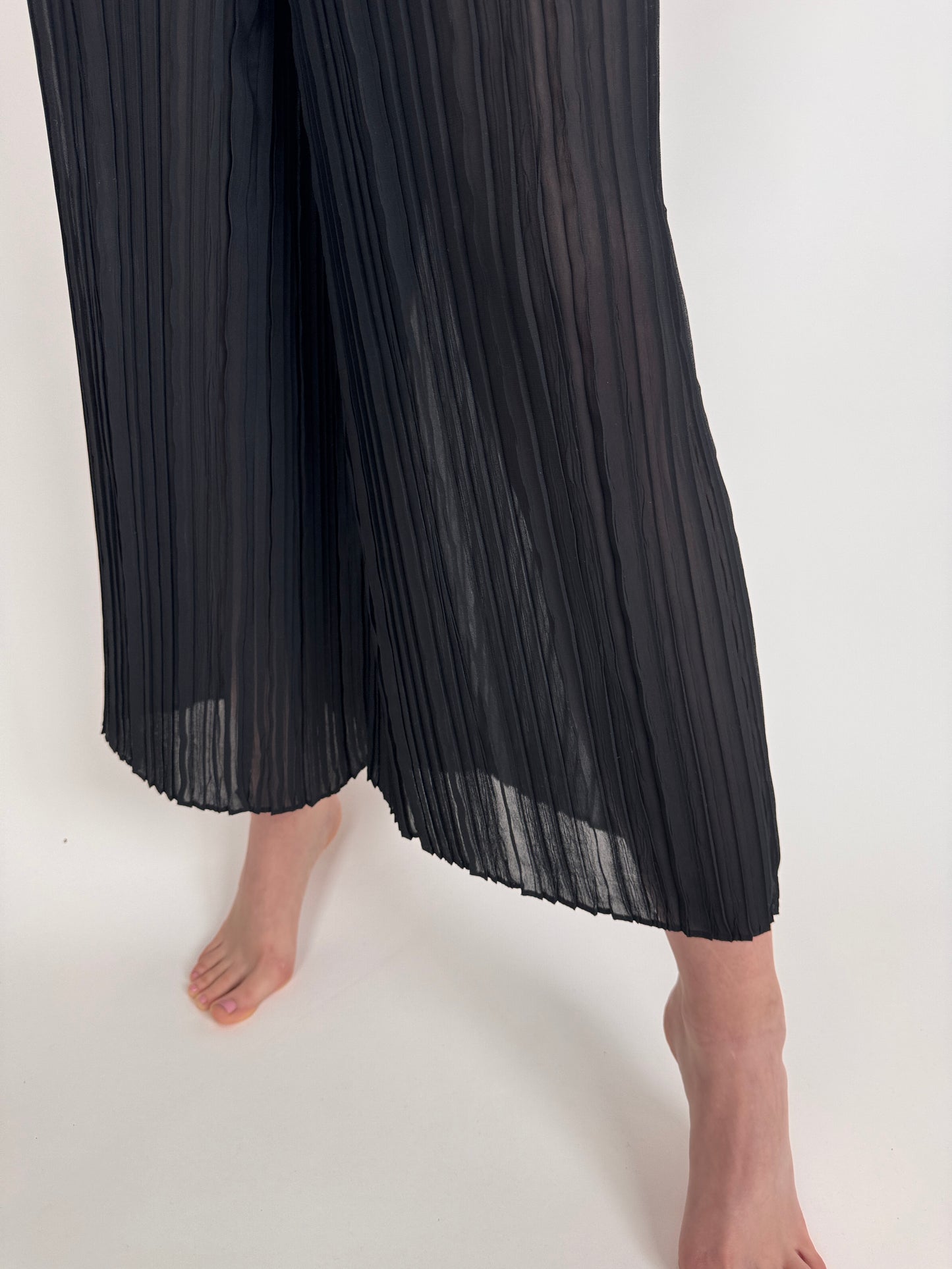 Pantaloni palazzo cu talie ultra înaltă