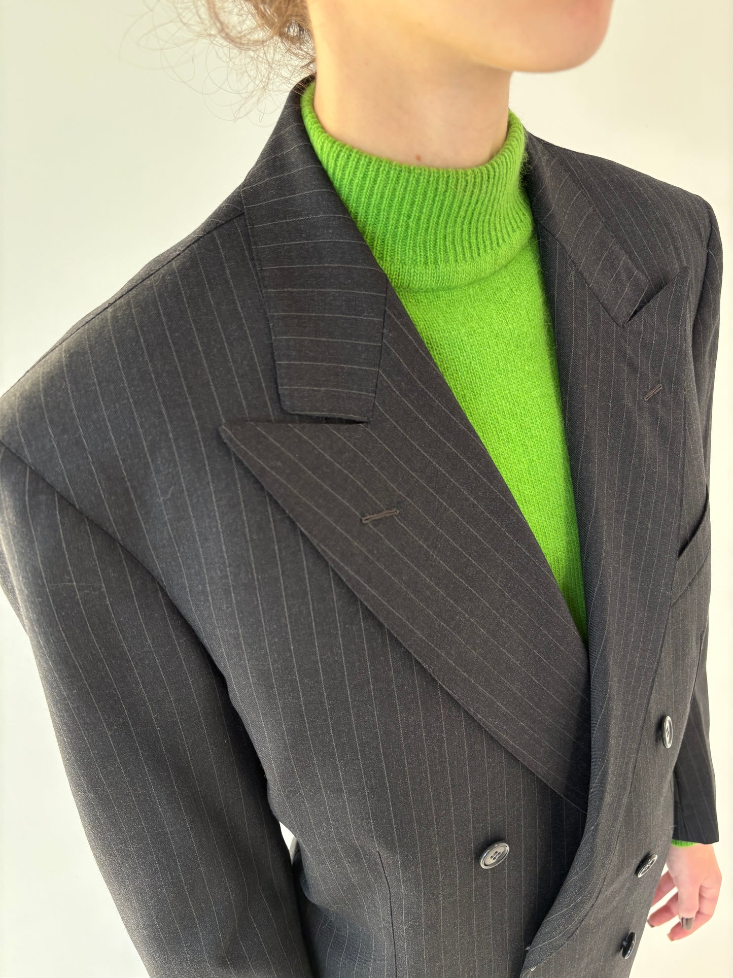 Costum ultra luxury din stofă Scabal couture italian Alta Moda