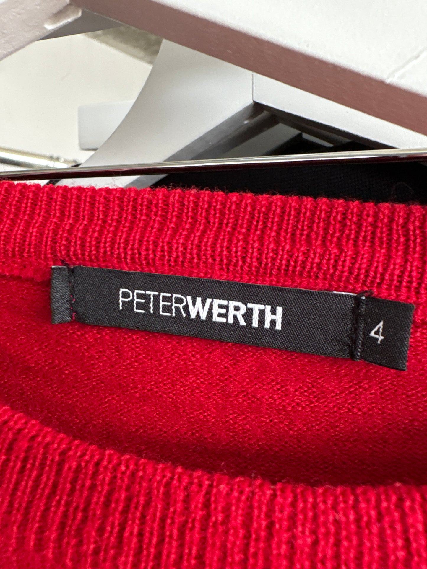 Pulover cherry red gros din lana merino extrafina