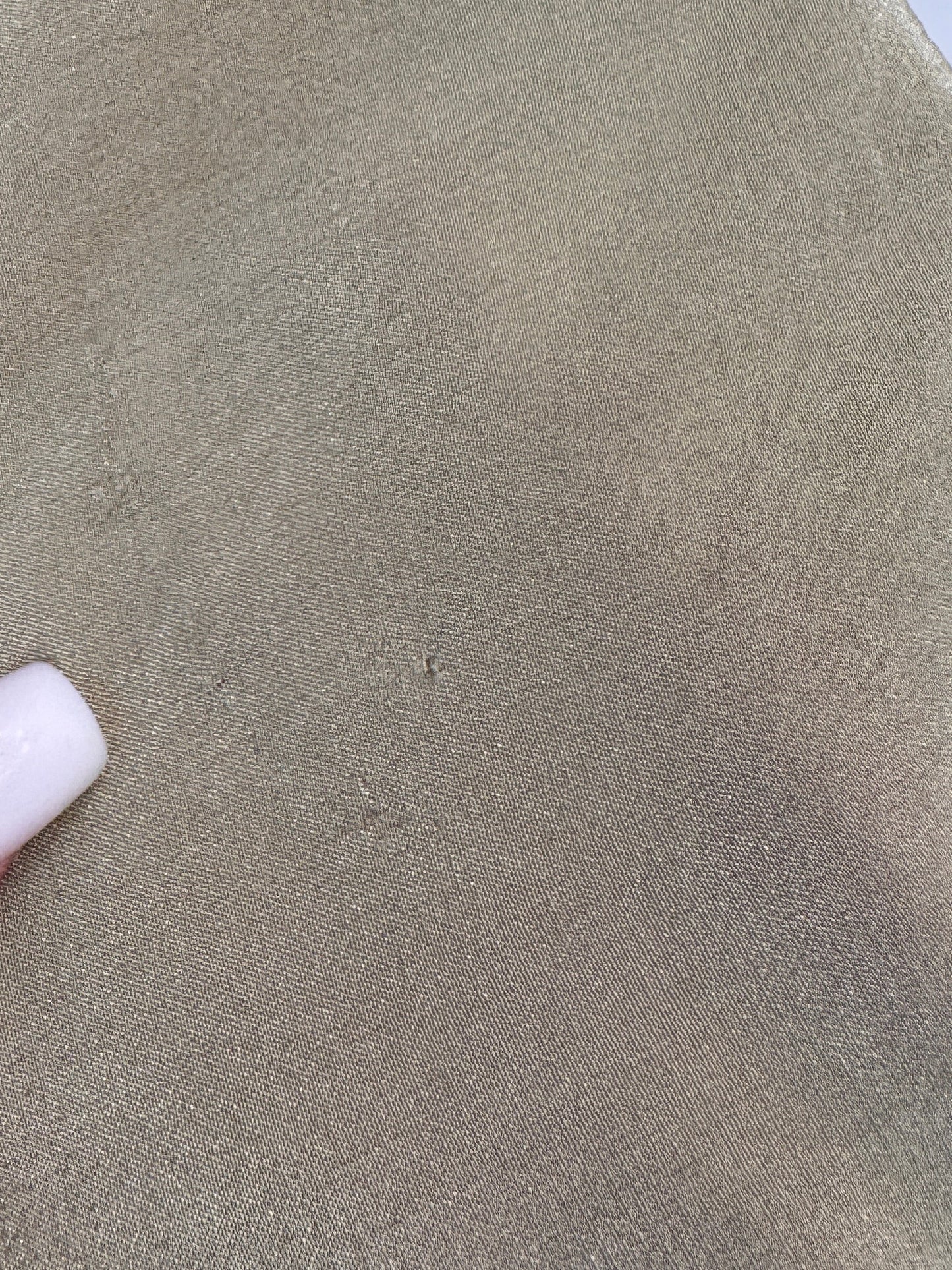 Cămașa vintage din mătase naturală cu influențe soft army light kaki