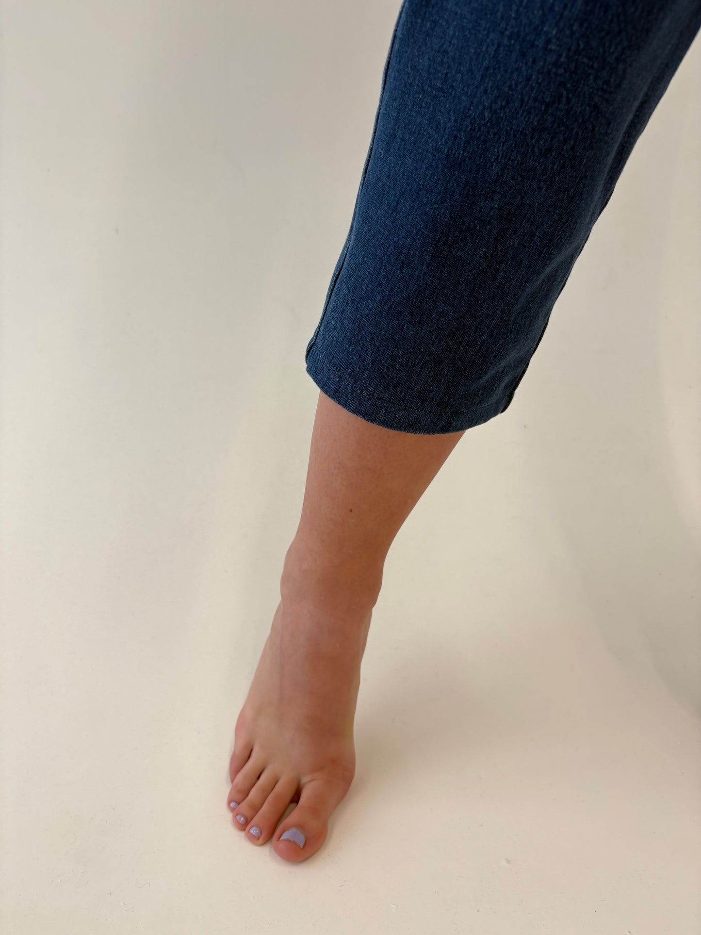 Jeans vintage petite cu talie ultra înaltă classic blue wash modelatori