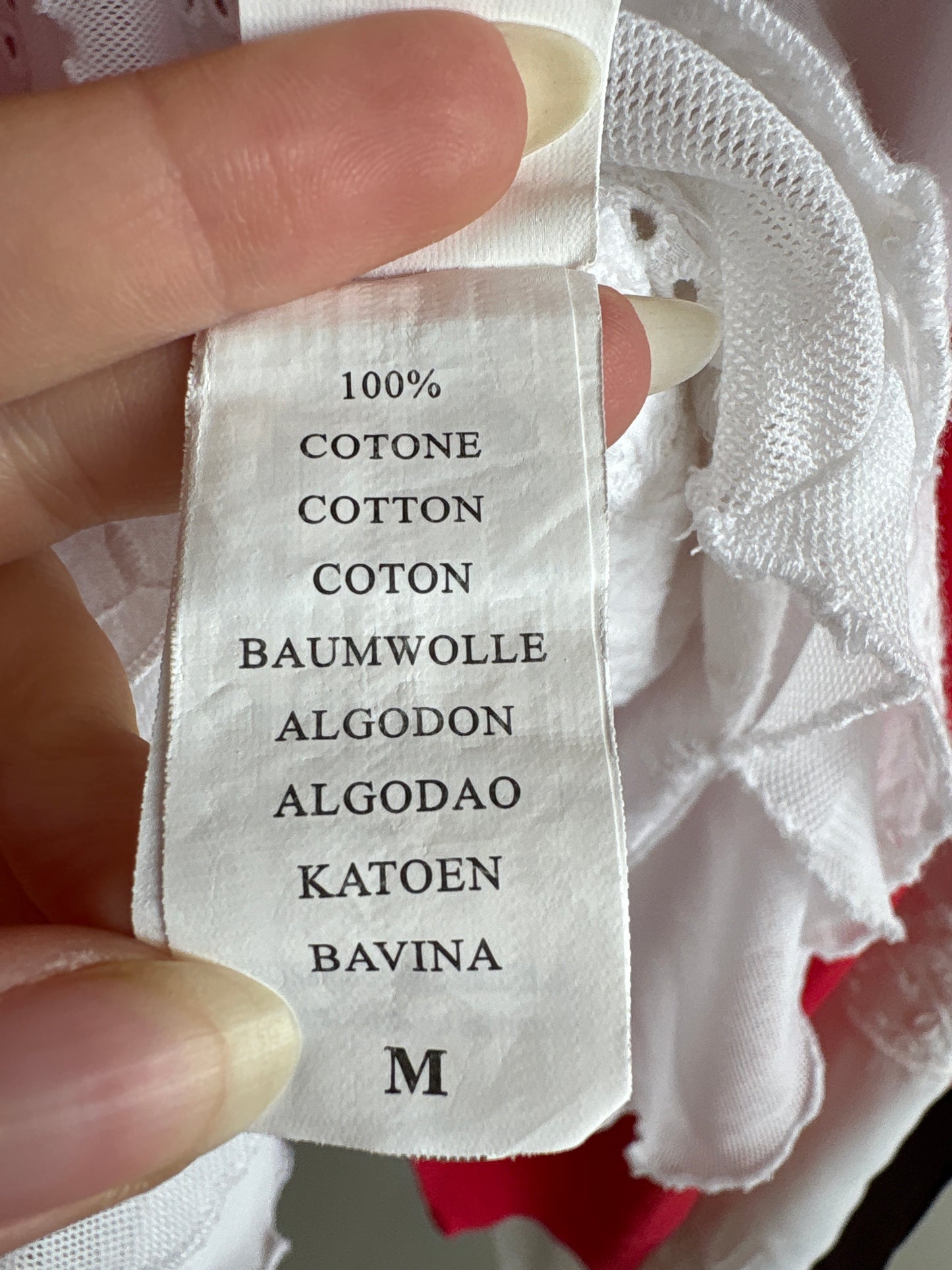 Corsaj din panzica de bumbac cu broderie anglaise în croi ultra feminin
