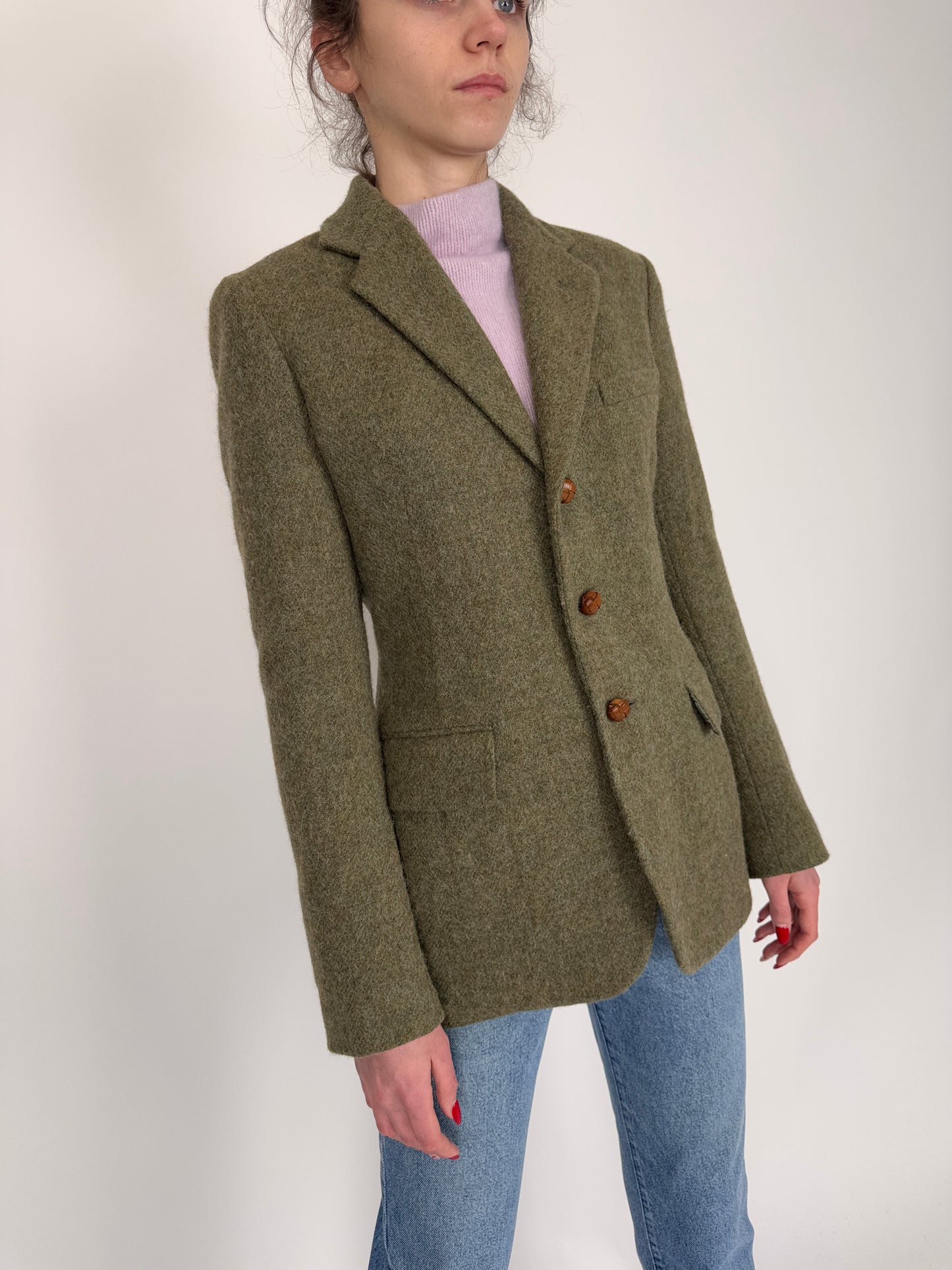 Sacou luxury cambrat Ralph Lauren din stofă plină de lana extrem de fină