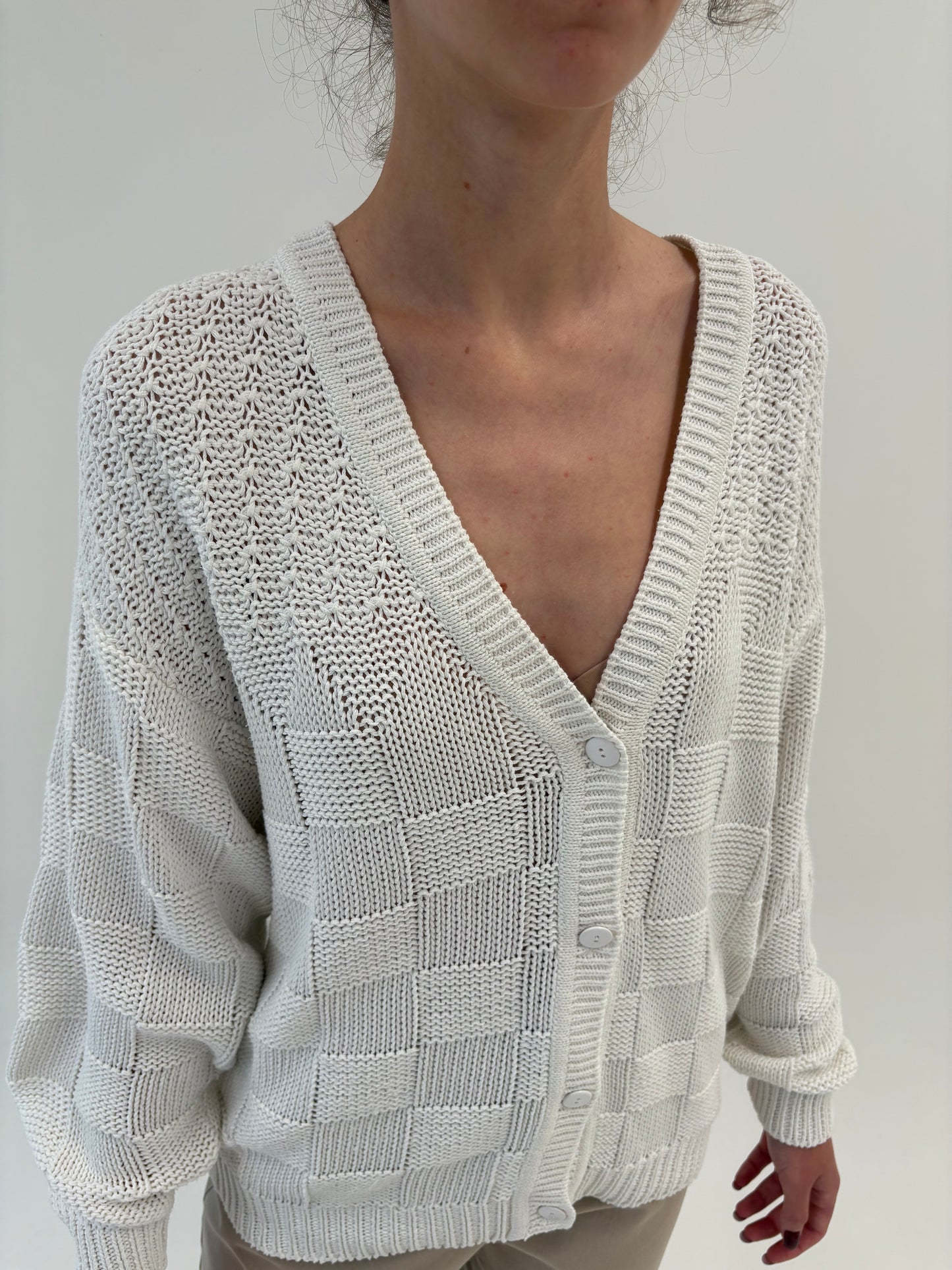 Cardigan vintage din gama Max Mara din bumbac excepțional de gramaj mare