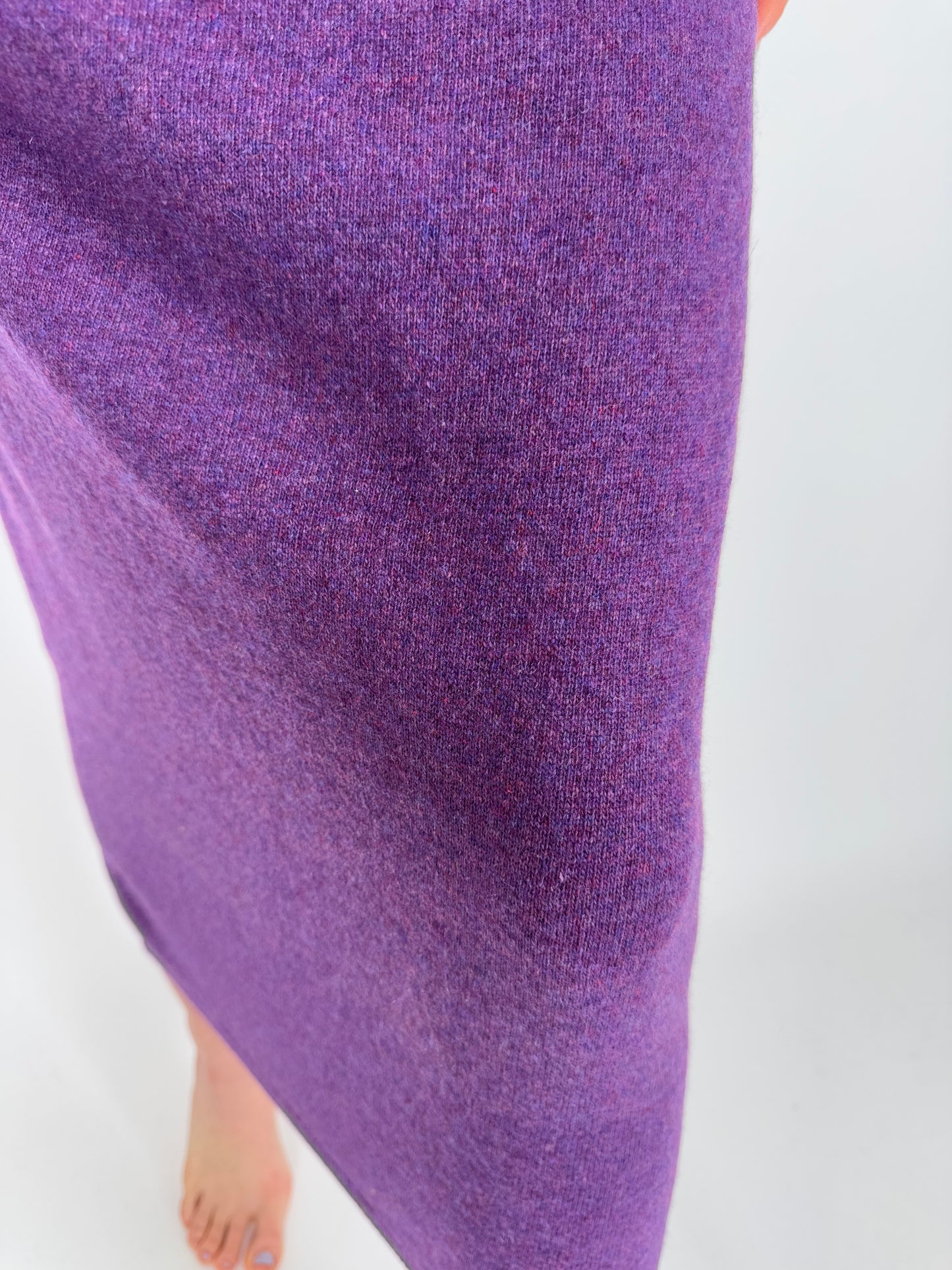 Fustă maxi affair purple 80% lana extrafina cu talie înaltă
