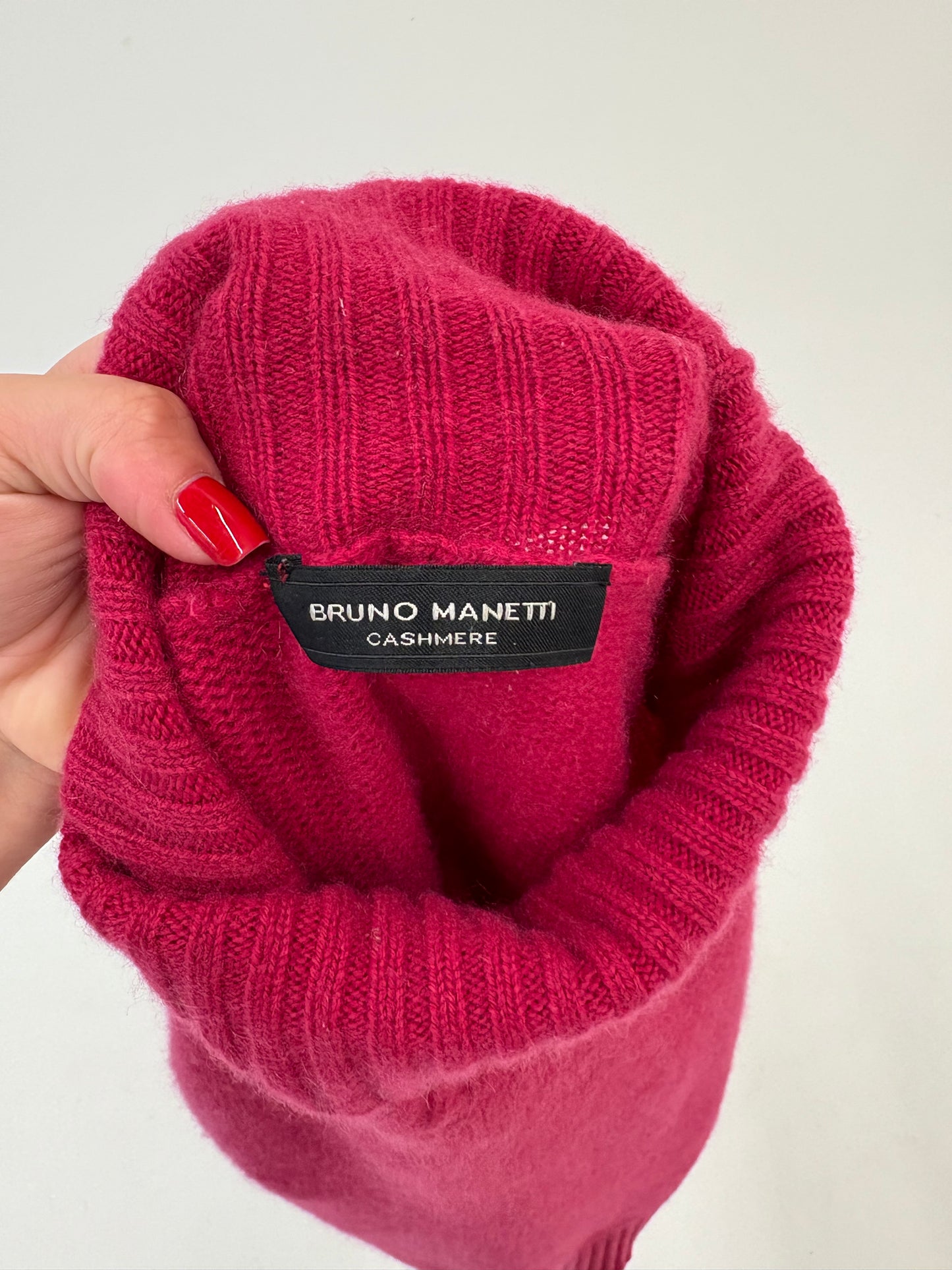 Maleta ultra luxury din cașmir multiply Bruno Manetti fucsia