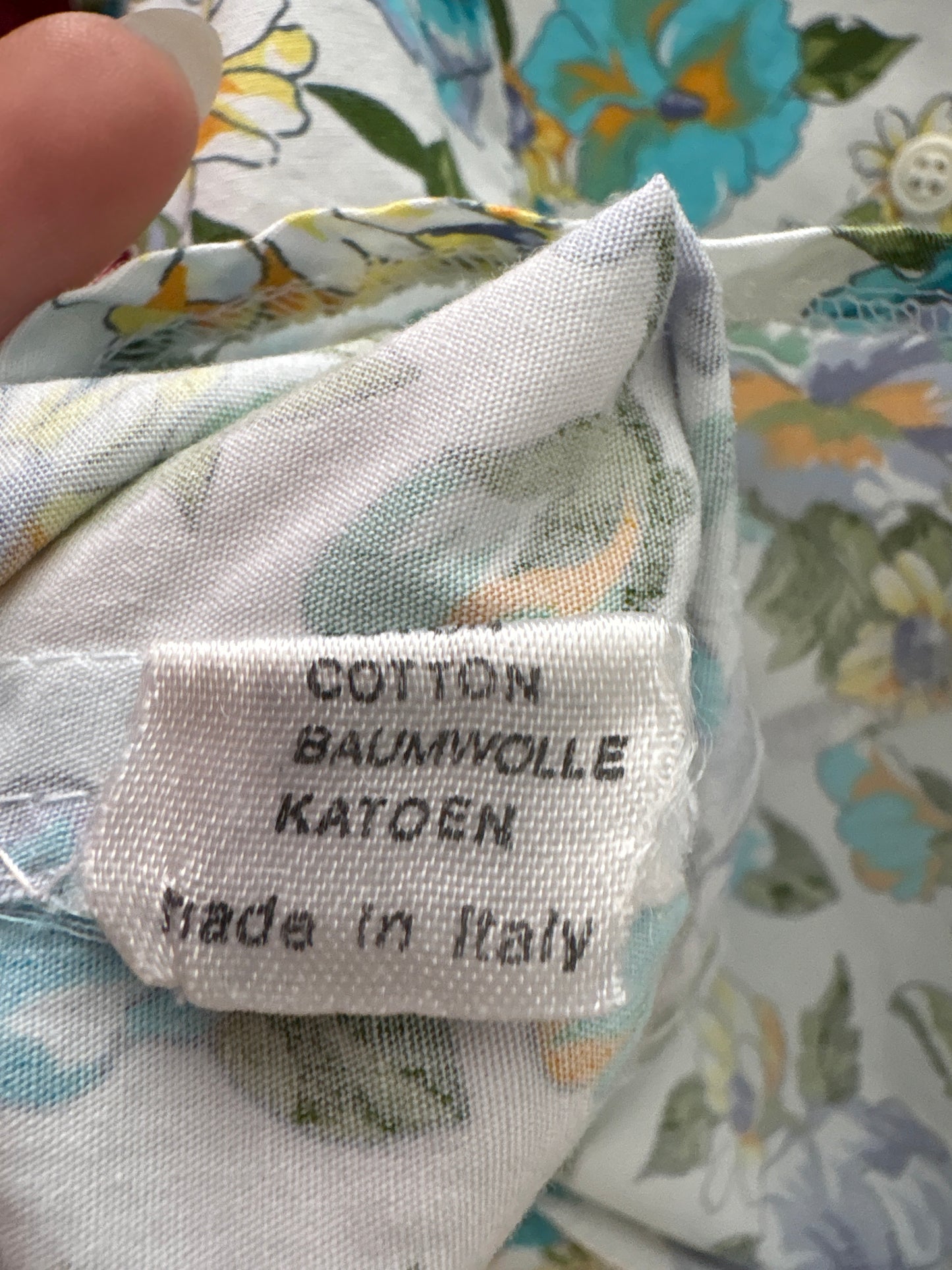 Cămașa premium italiană cu print floral superb din bumbac premium