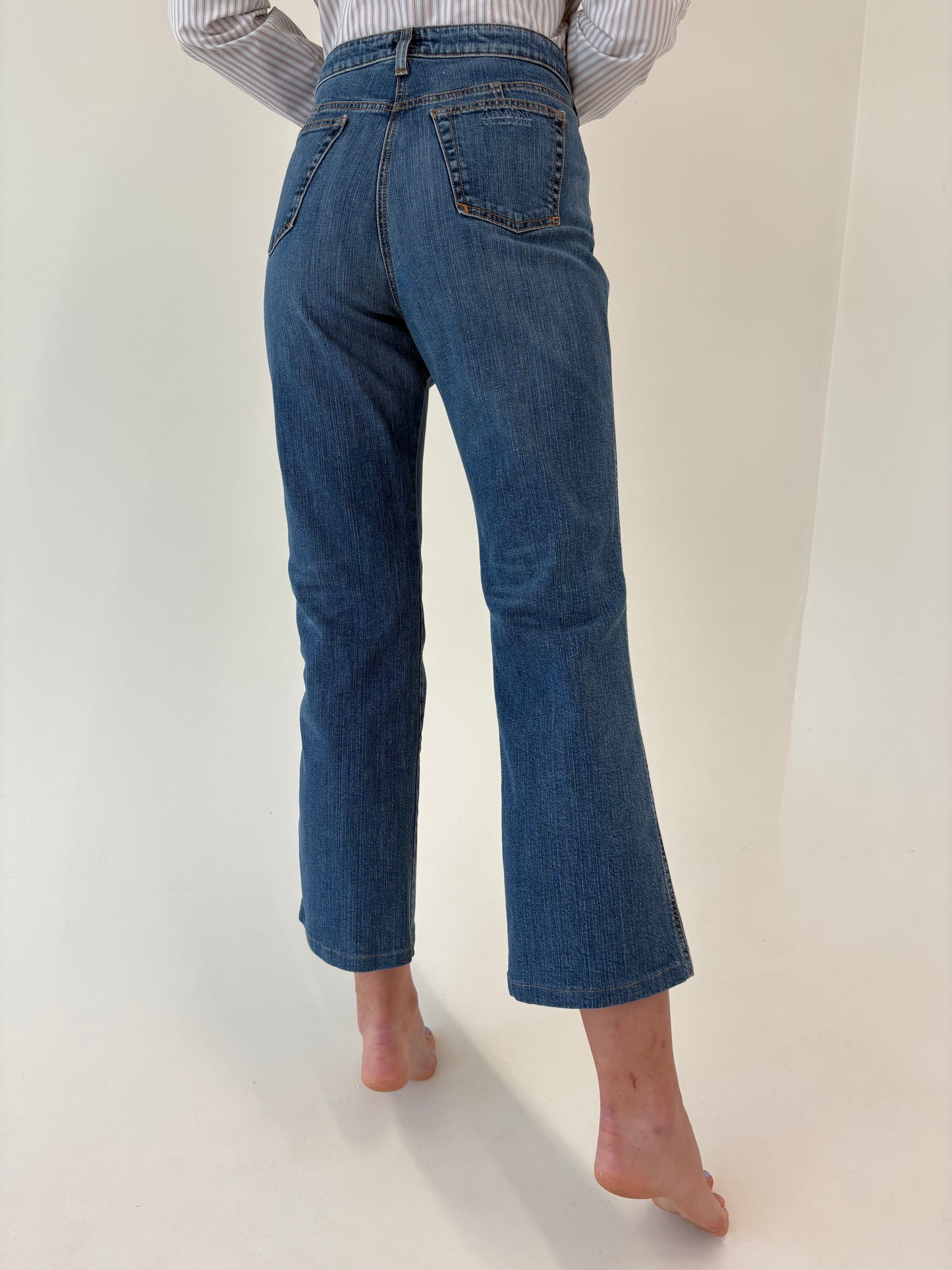 Jeans bootcut Armani Collezioni gamă ultra luxury modelatori classic wash