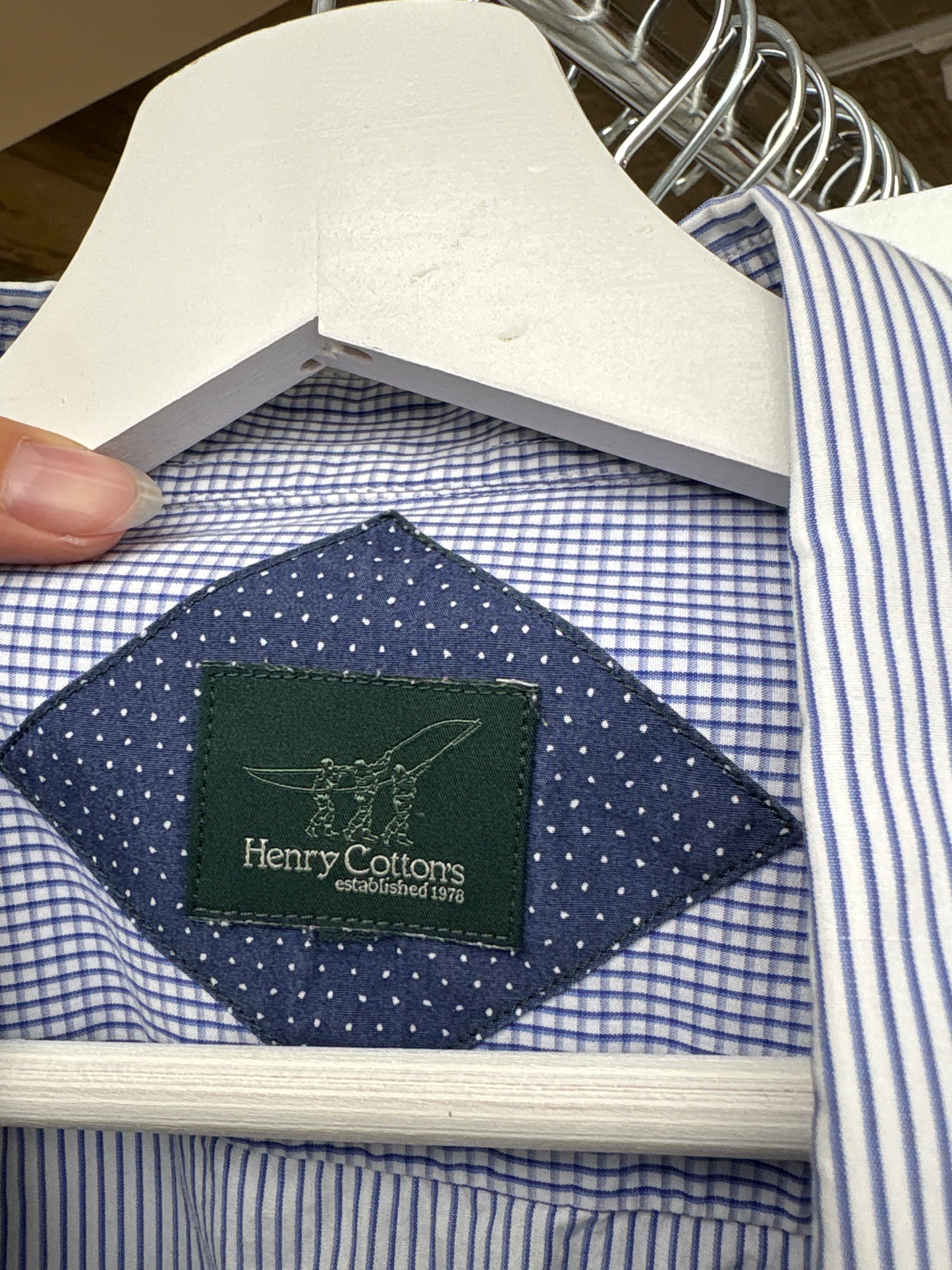 Cămașa din poplin premium de bumbac baby blue