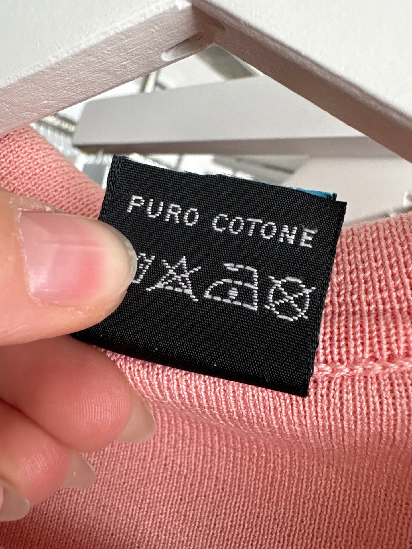 Top vintage polo salmon pink din bumbac excepțional