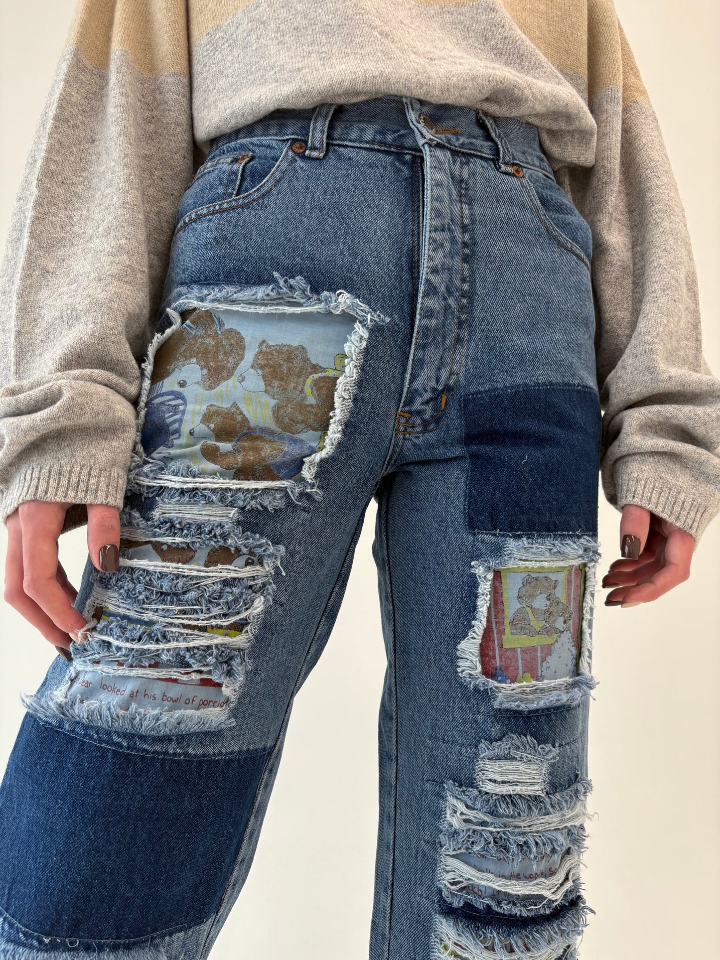 Jeans vintage premium tall Patchwork classic wash