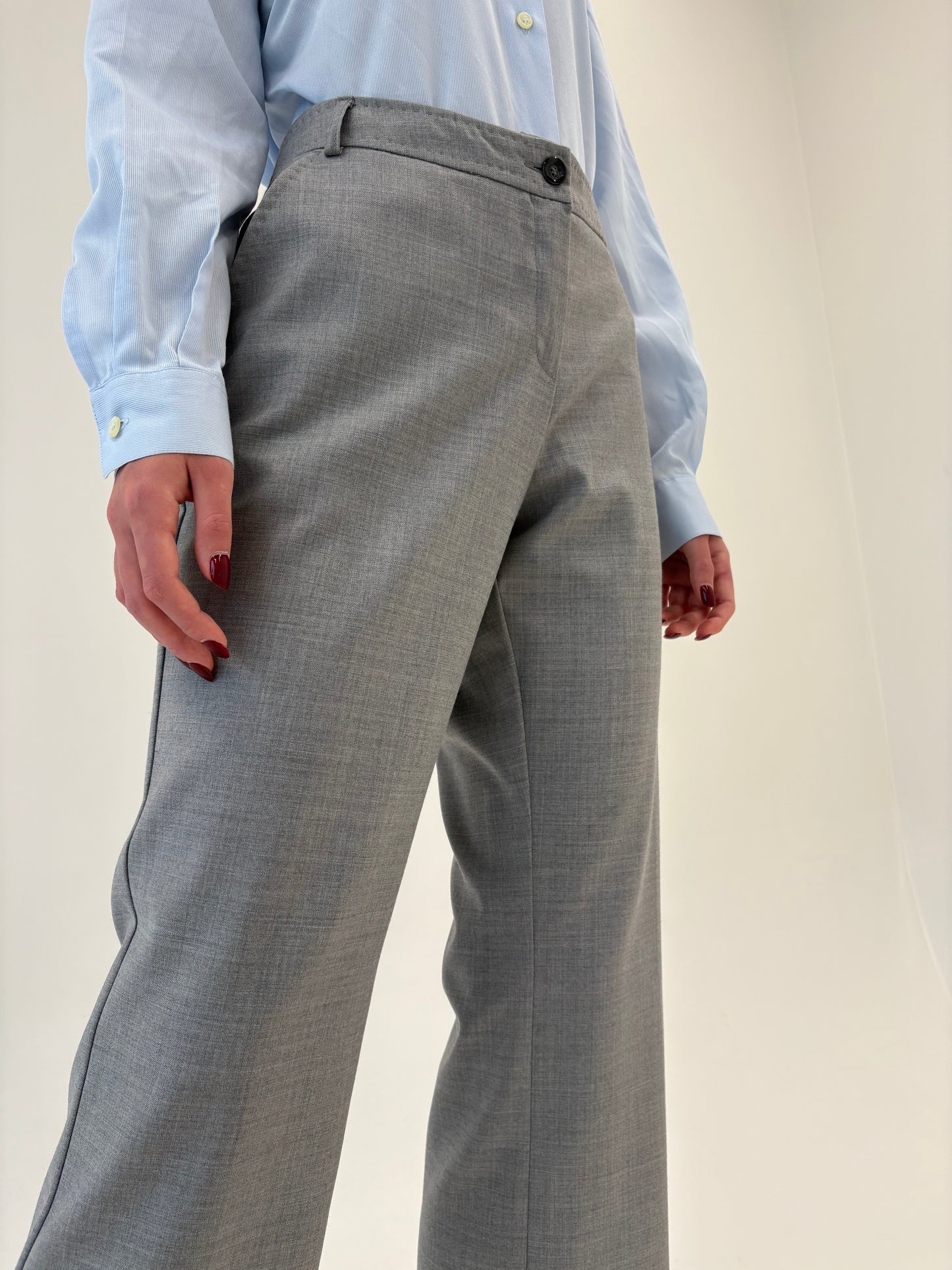 Pantaloni de brand luxury italian din lana extrafina ultra confort ușor strech