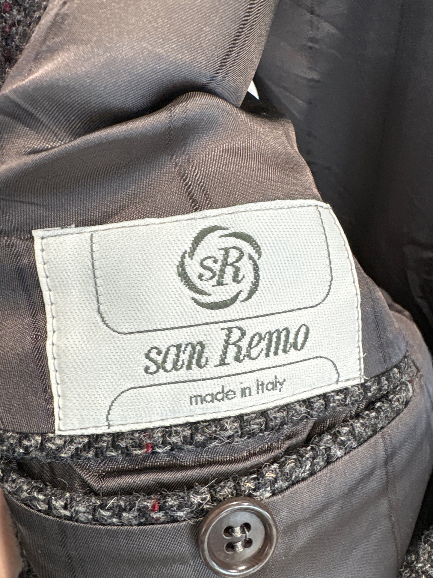 Sacou italian din tweed gros de lana pura virgină certificată