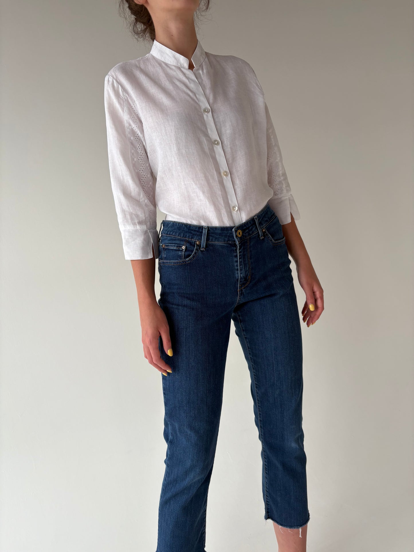 Jeans Levi’s straight leg petite demi curve modelator classic wash