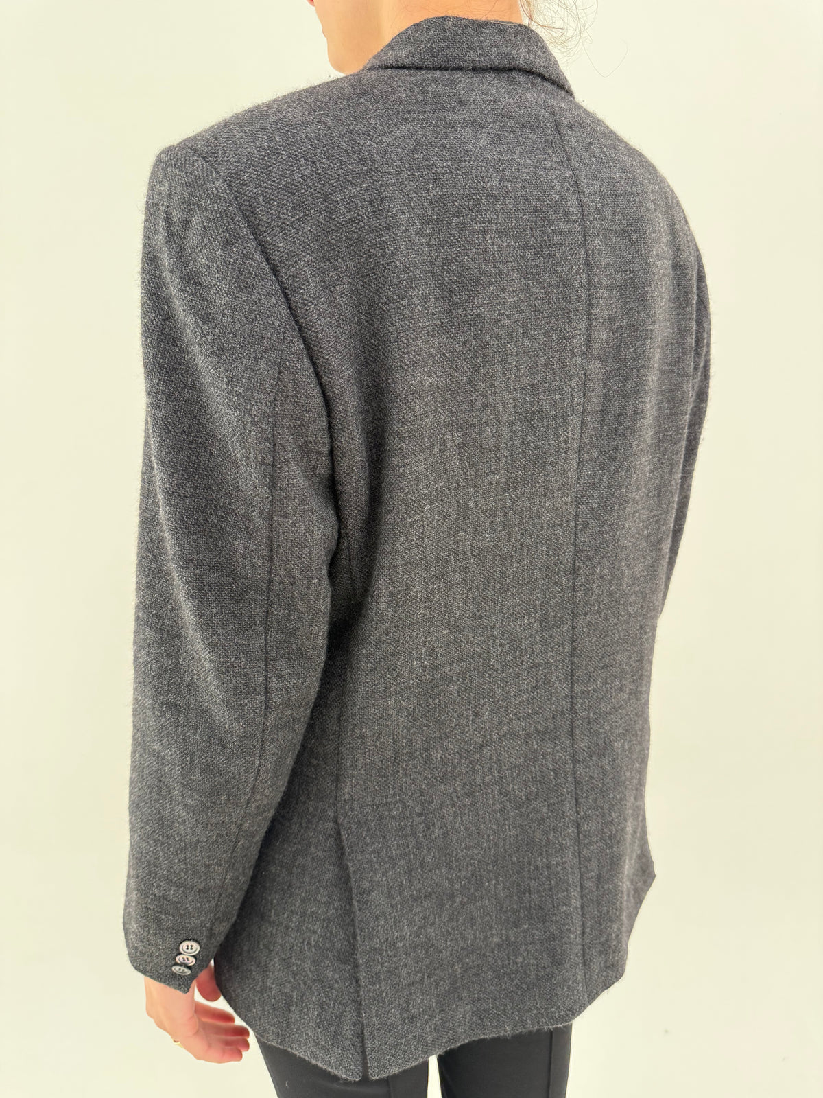 Sacou Loro Piana din tweed de lana merino melanj groasă excepțională