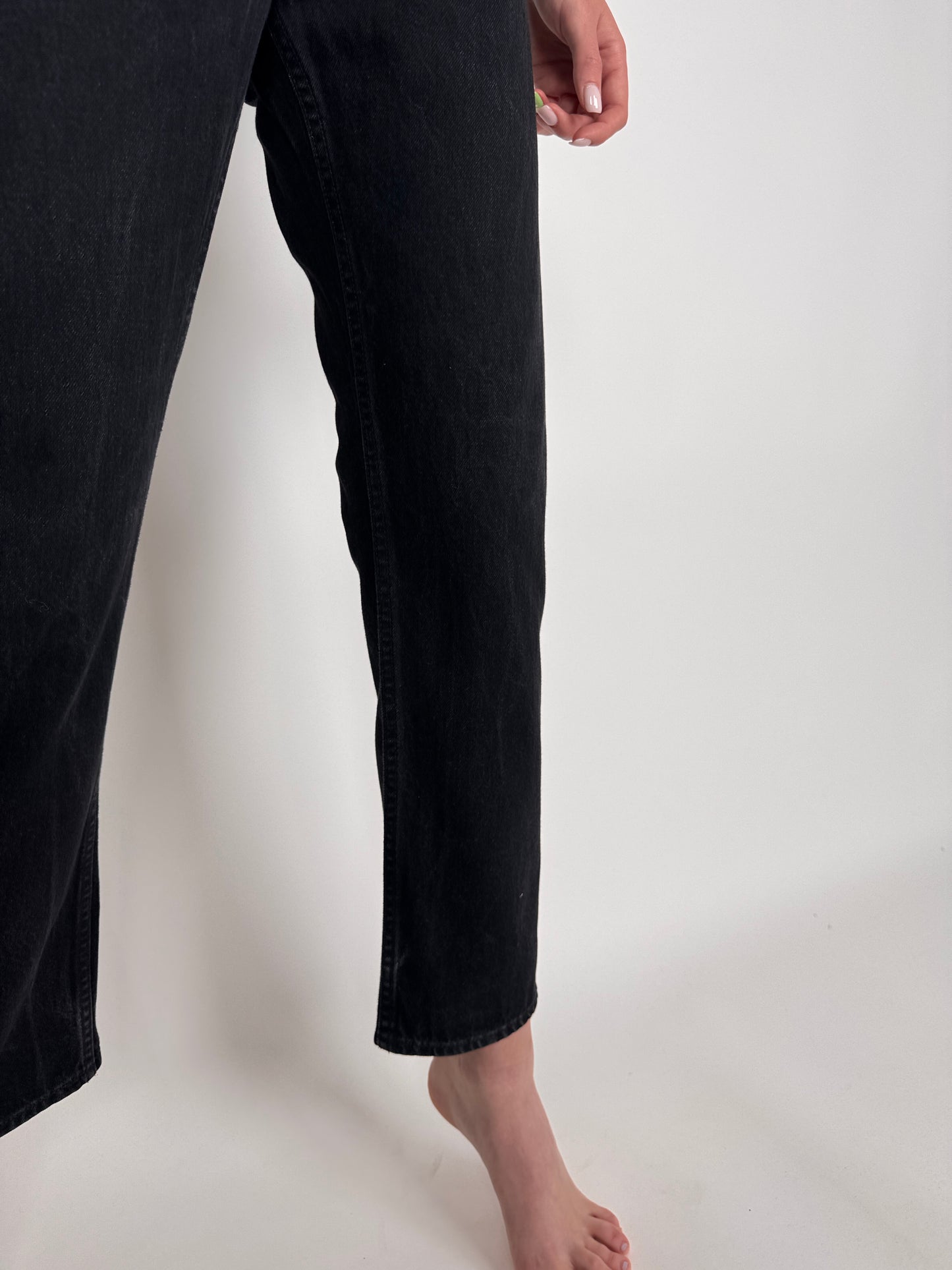Jeanși premium cu talie ultra înaltă dark wash