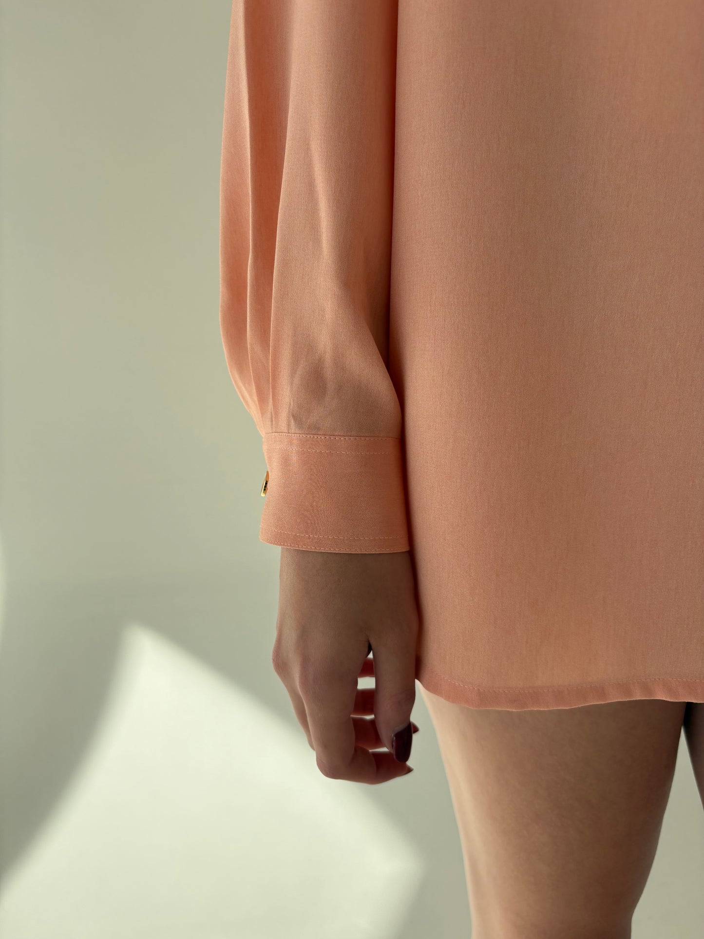 Cămașa vintage premium Delmod salmon orange