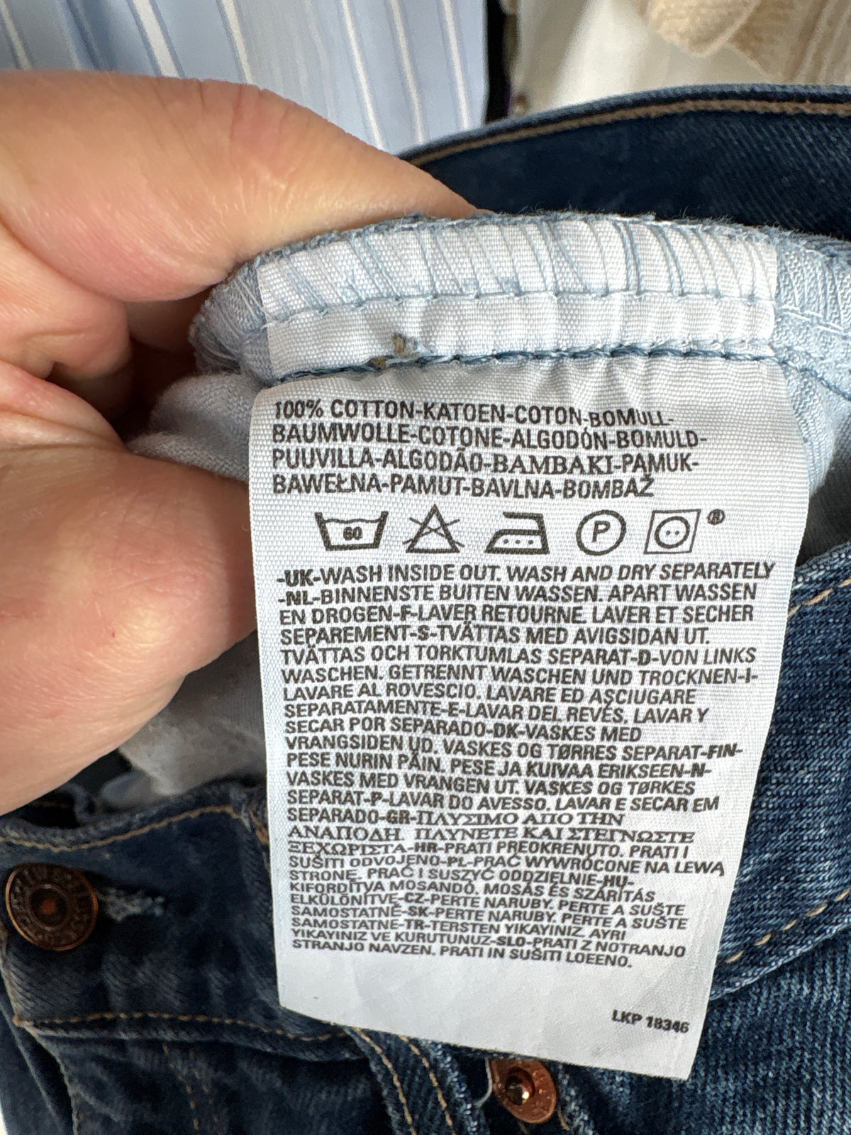 Jeans Levi’s 521 tall classic wash straight leg cu talie înaltă