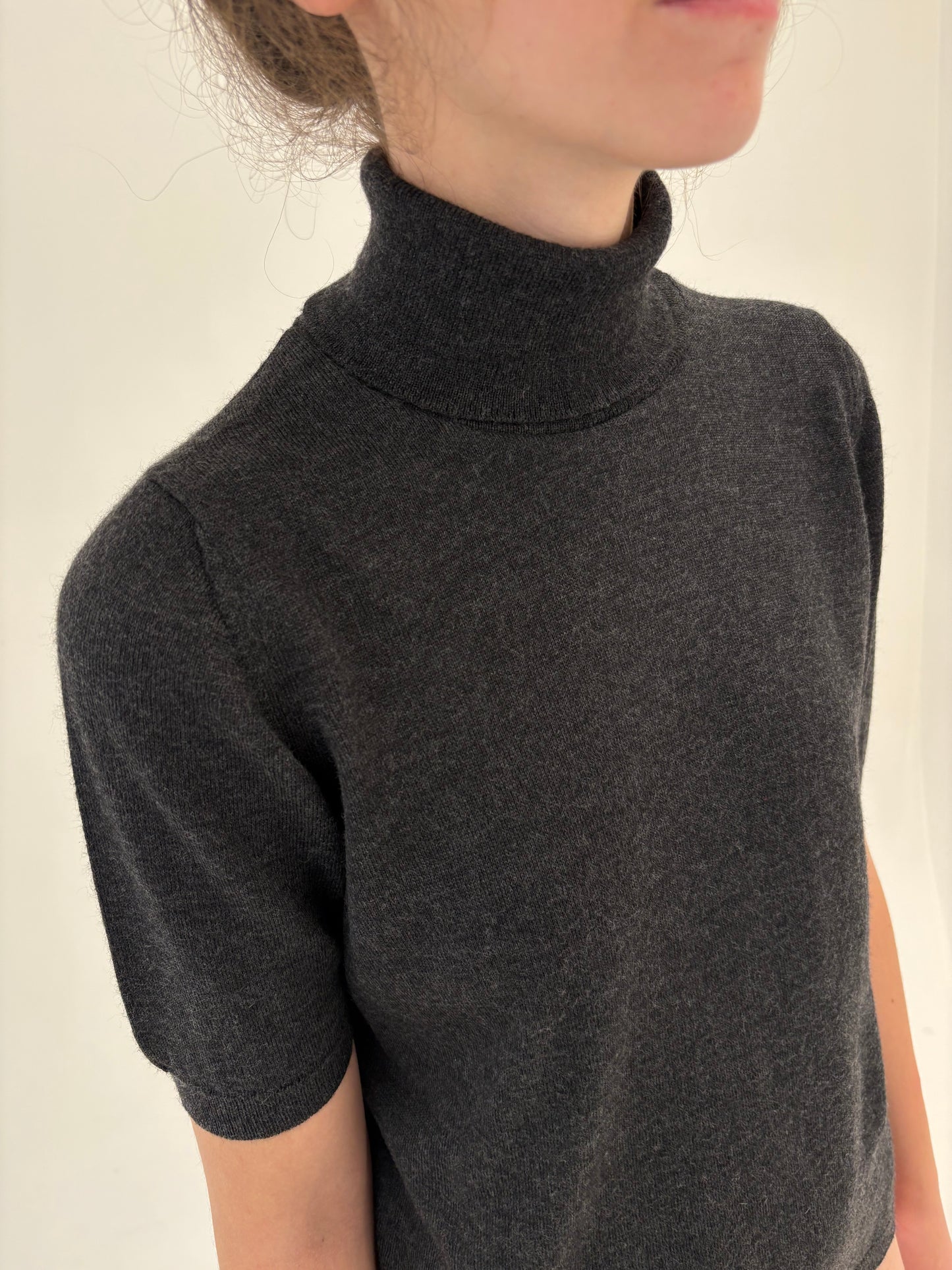 Maleta charcoal gray din lana merino extrafina