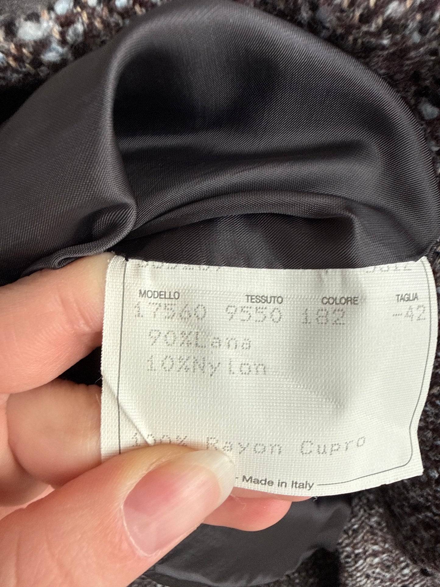 Jacheta uktra chic de brand lucru italian cu mânecă 3/4