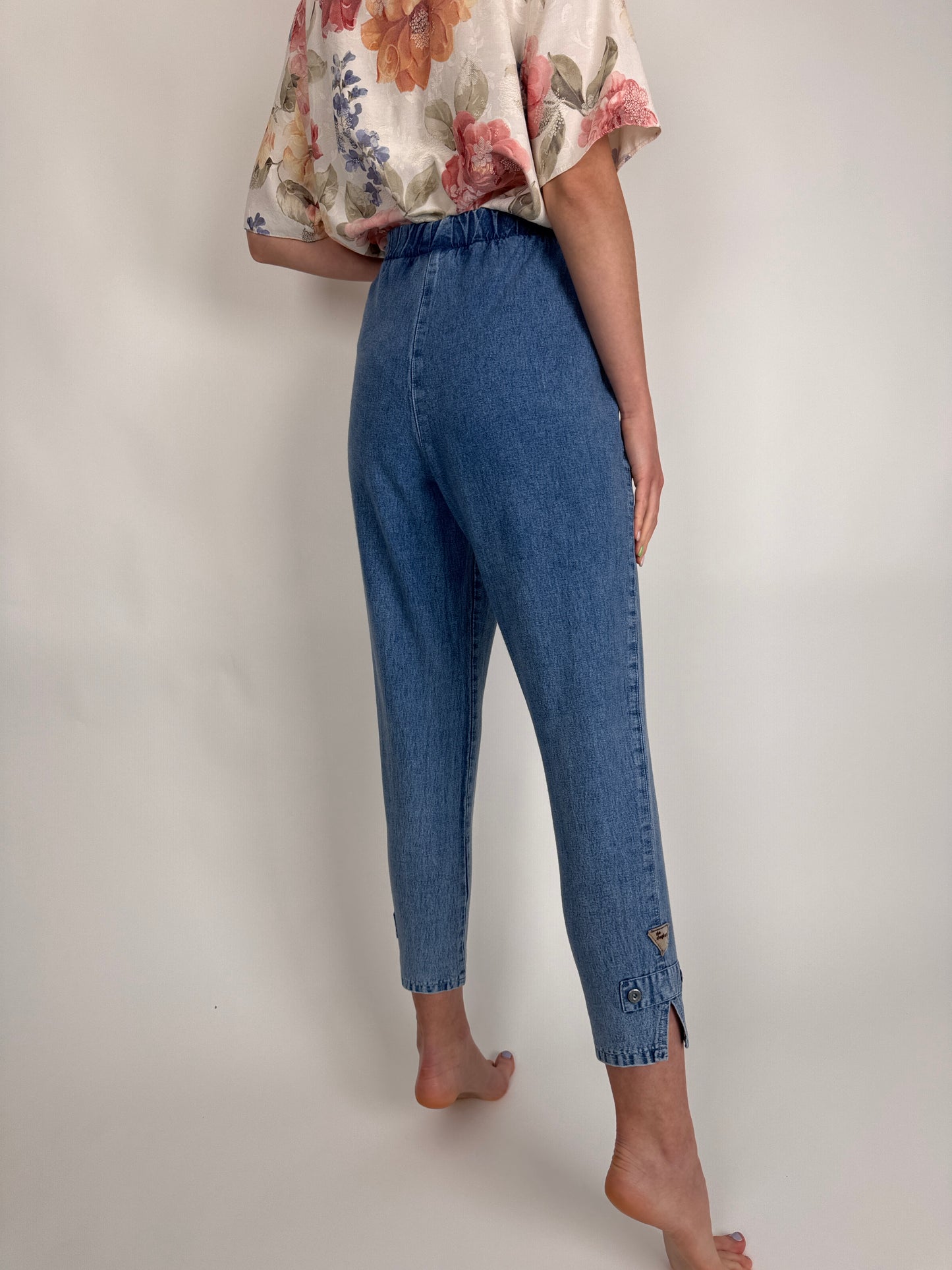 Jeanși vintage petite cu talie ultra înaltă marcată