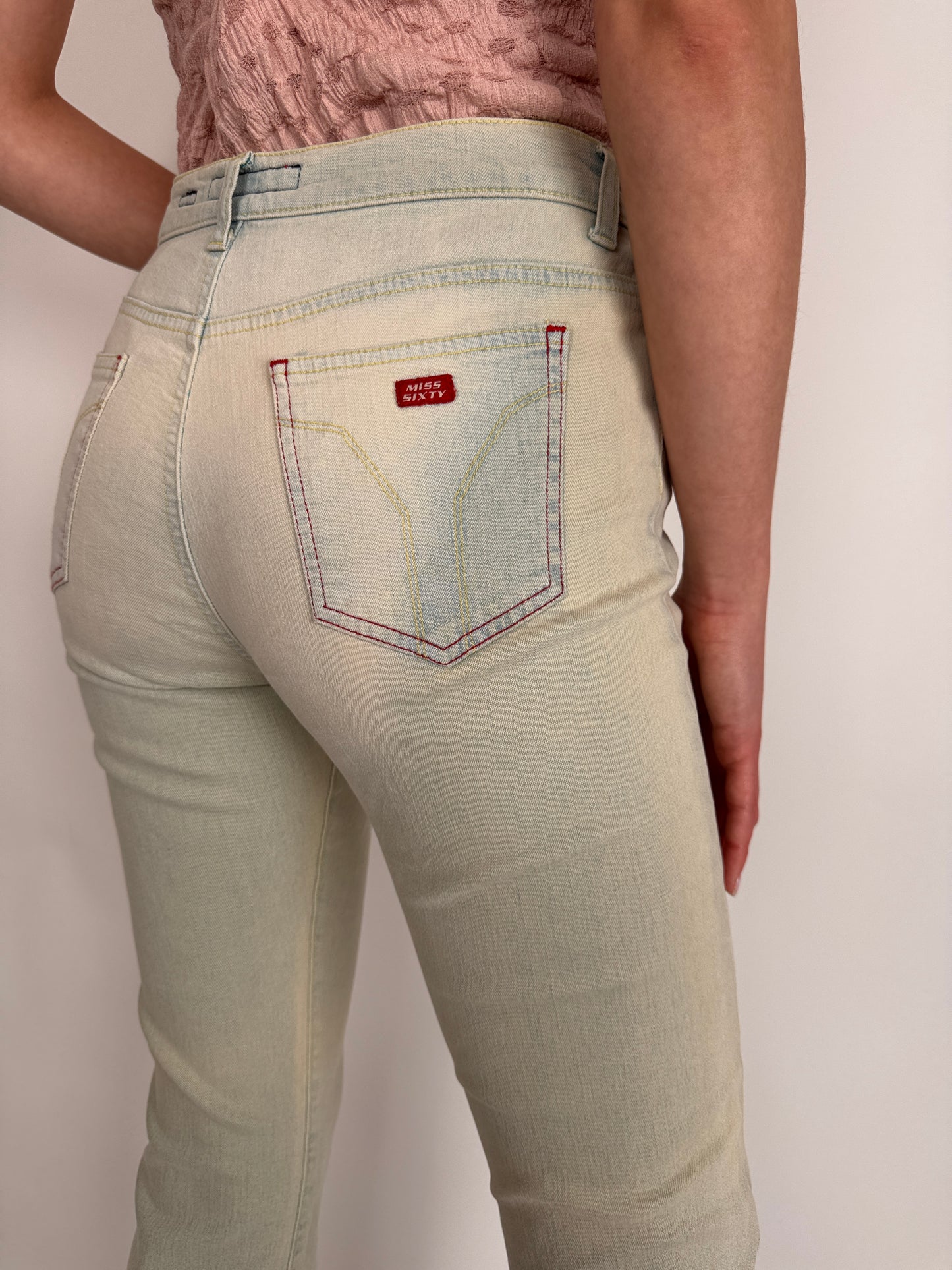 Jeanși premium Miss Sixty light wash modelatori Y2K