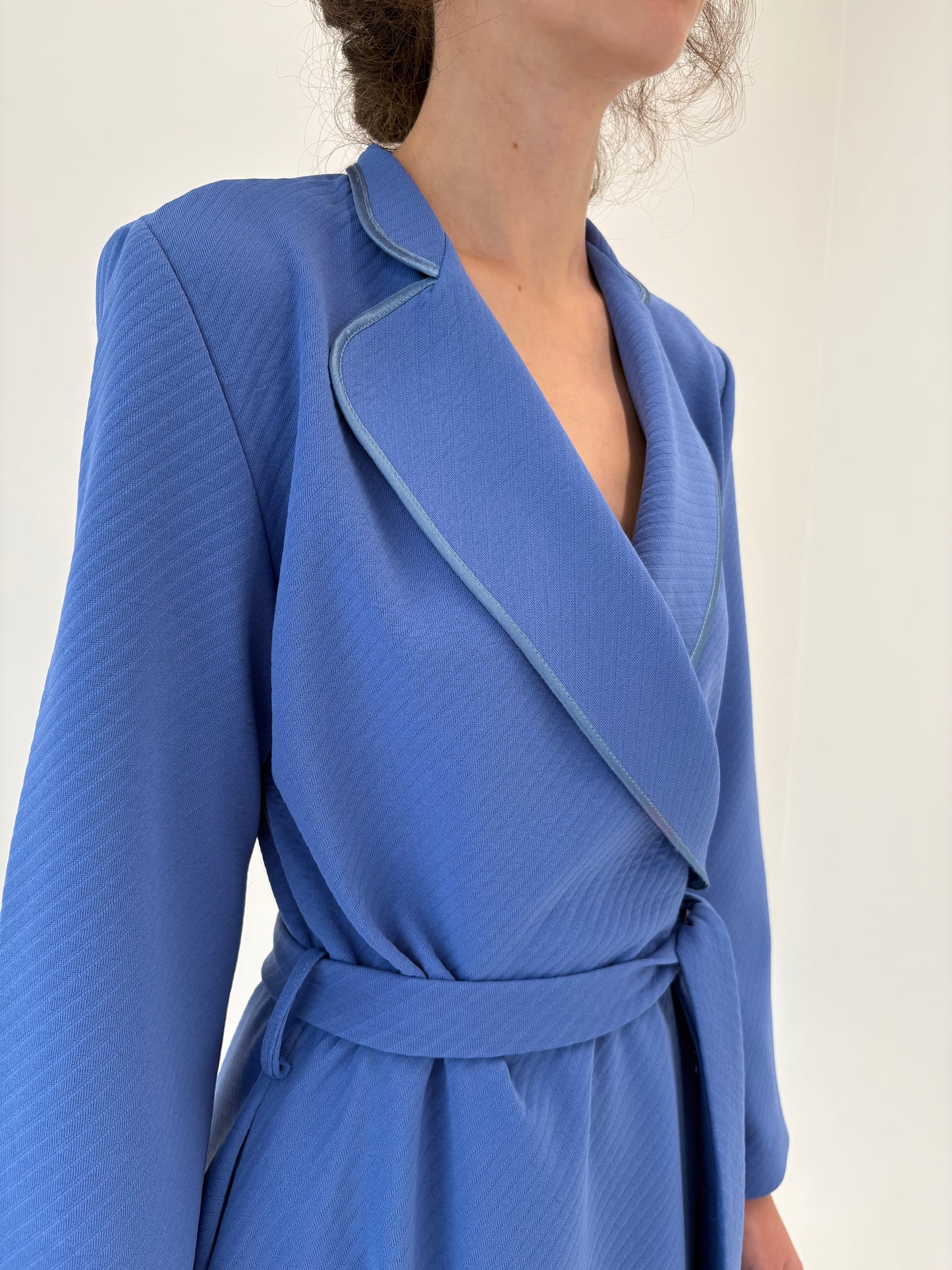 Halat vintage premium italian albastru ciel