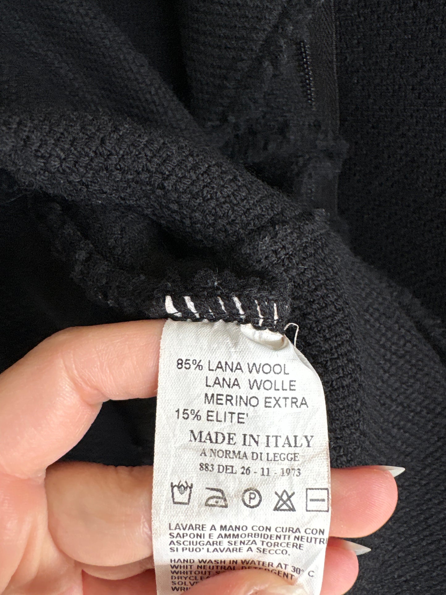 Jacheta ultra premium italiană cu mânecă 3/4 și jabou din lana de gramaj mare