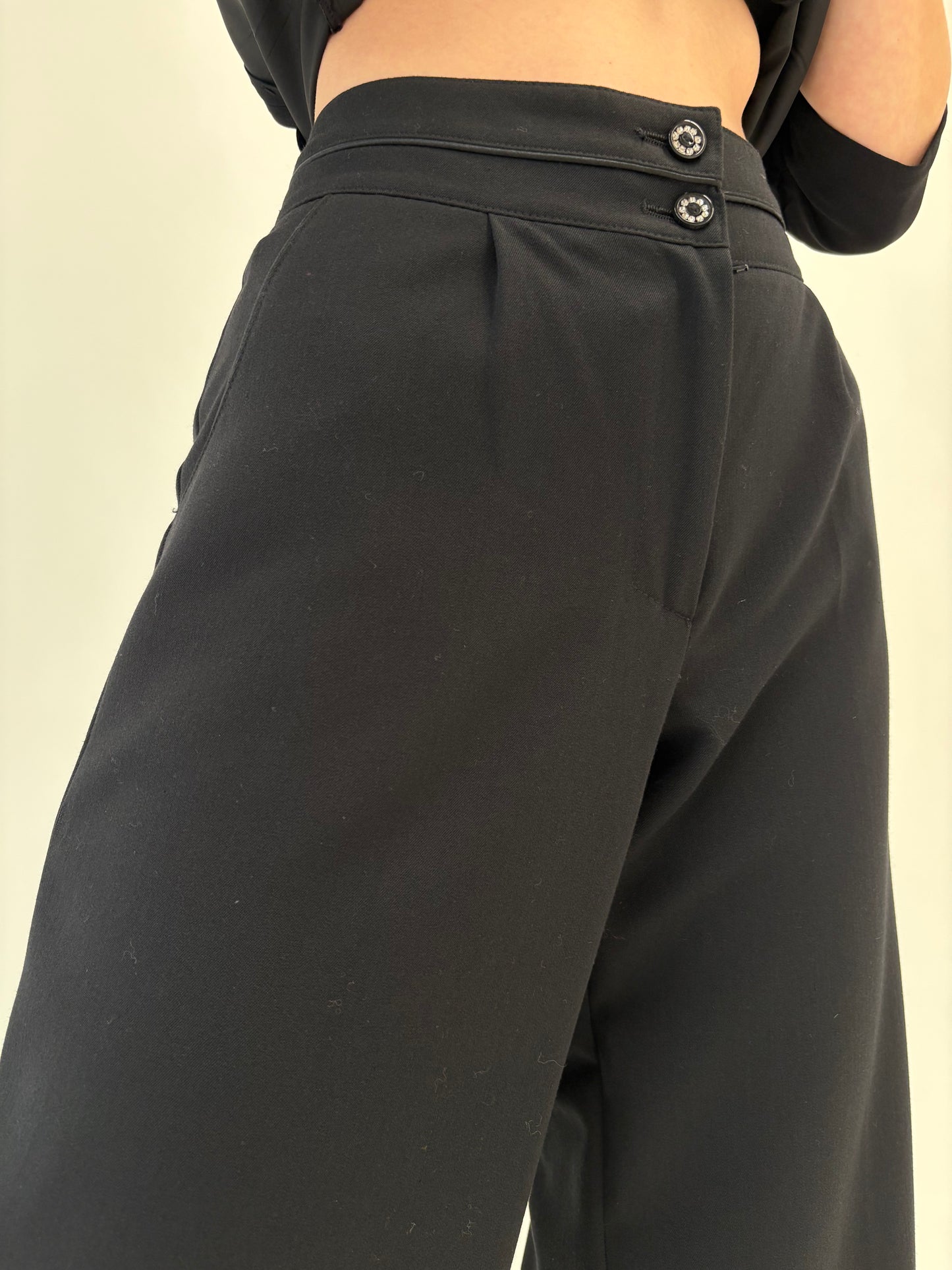 Pantaloni palazzo din stofita strech de la zi la seară