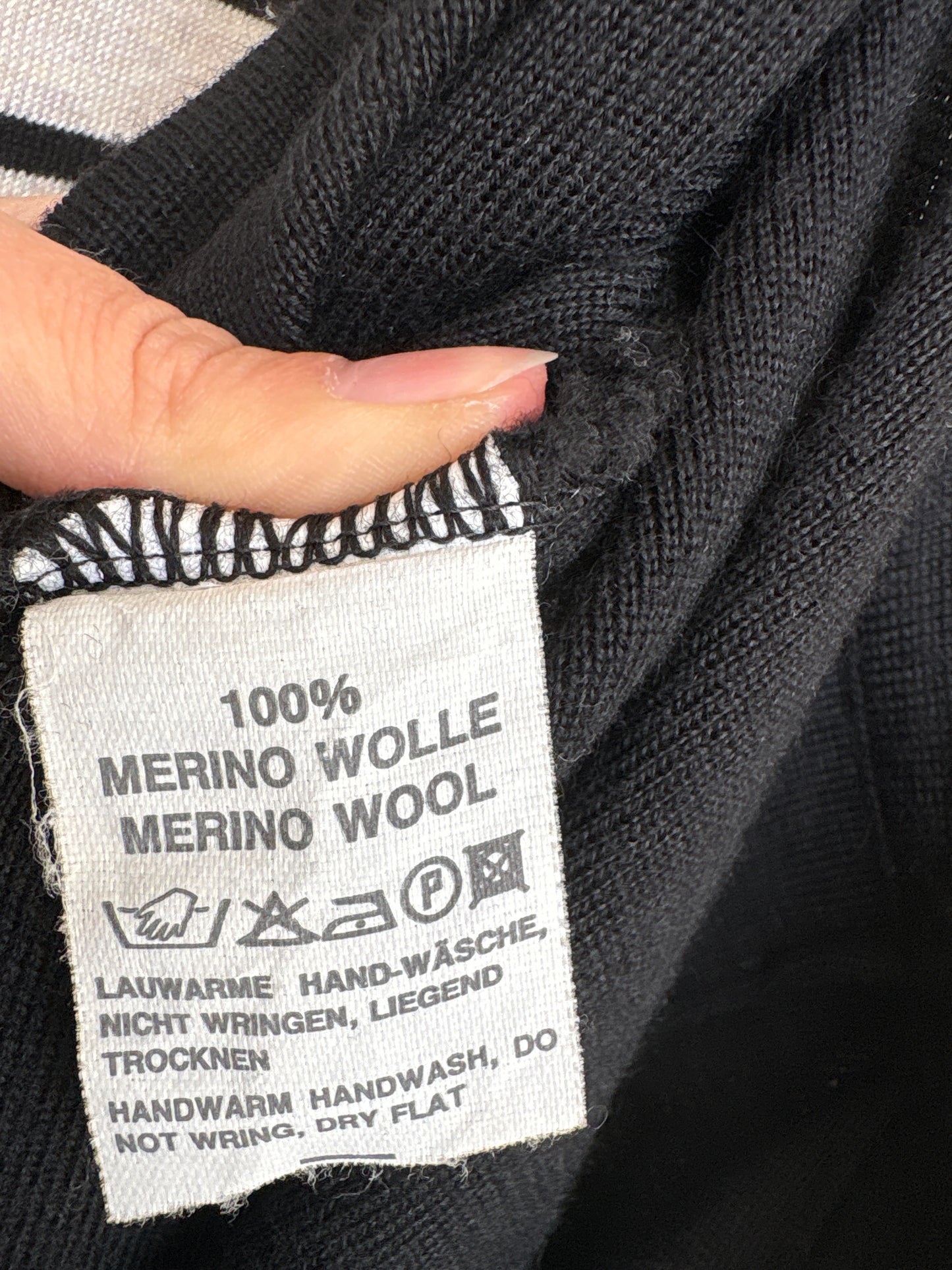 Fustă neagră maxi italiana din jerse de lana merino extrafina