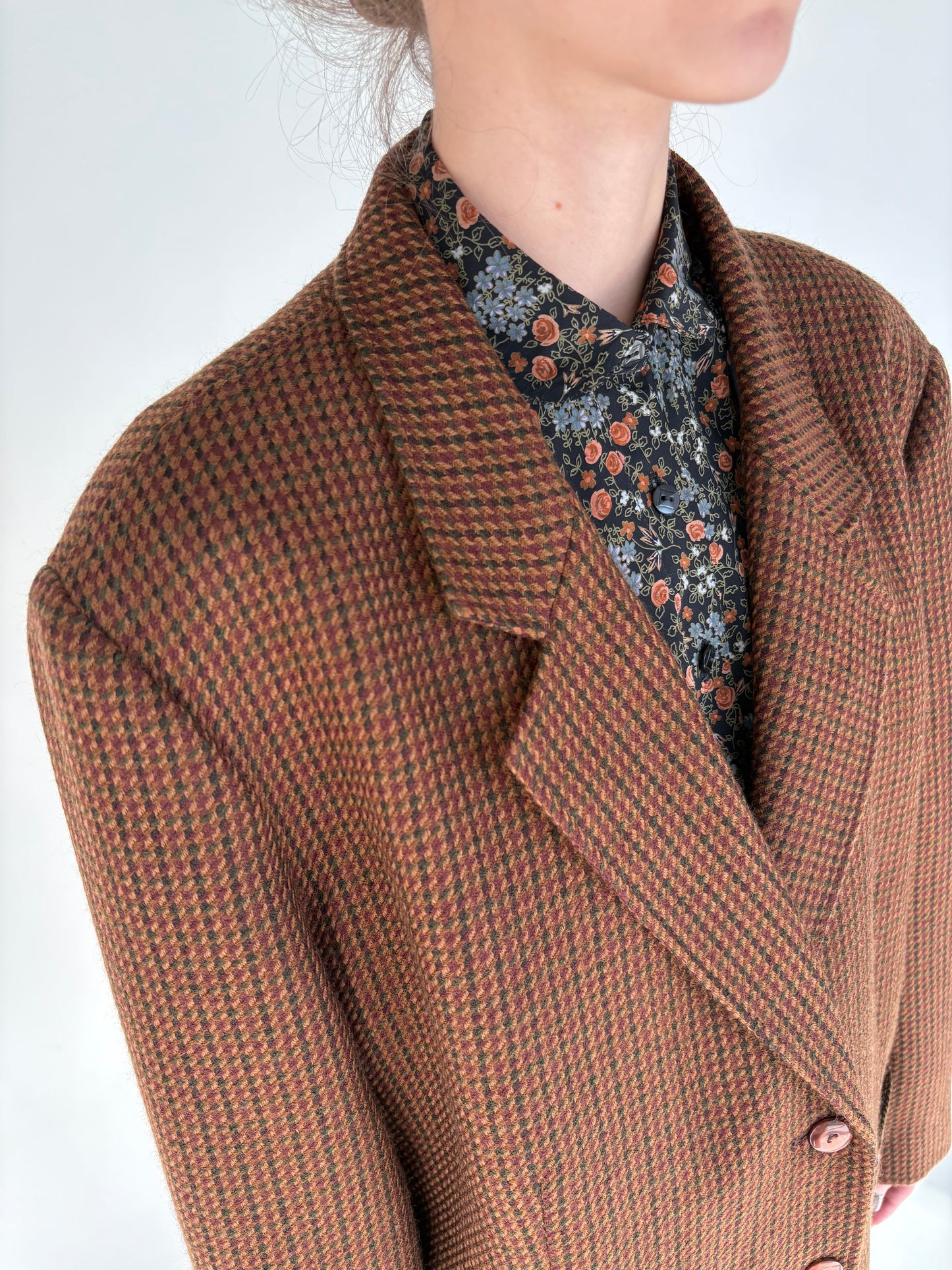 Sacou din tweed excepțional de lana extrafina gros în culori superbe